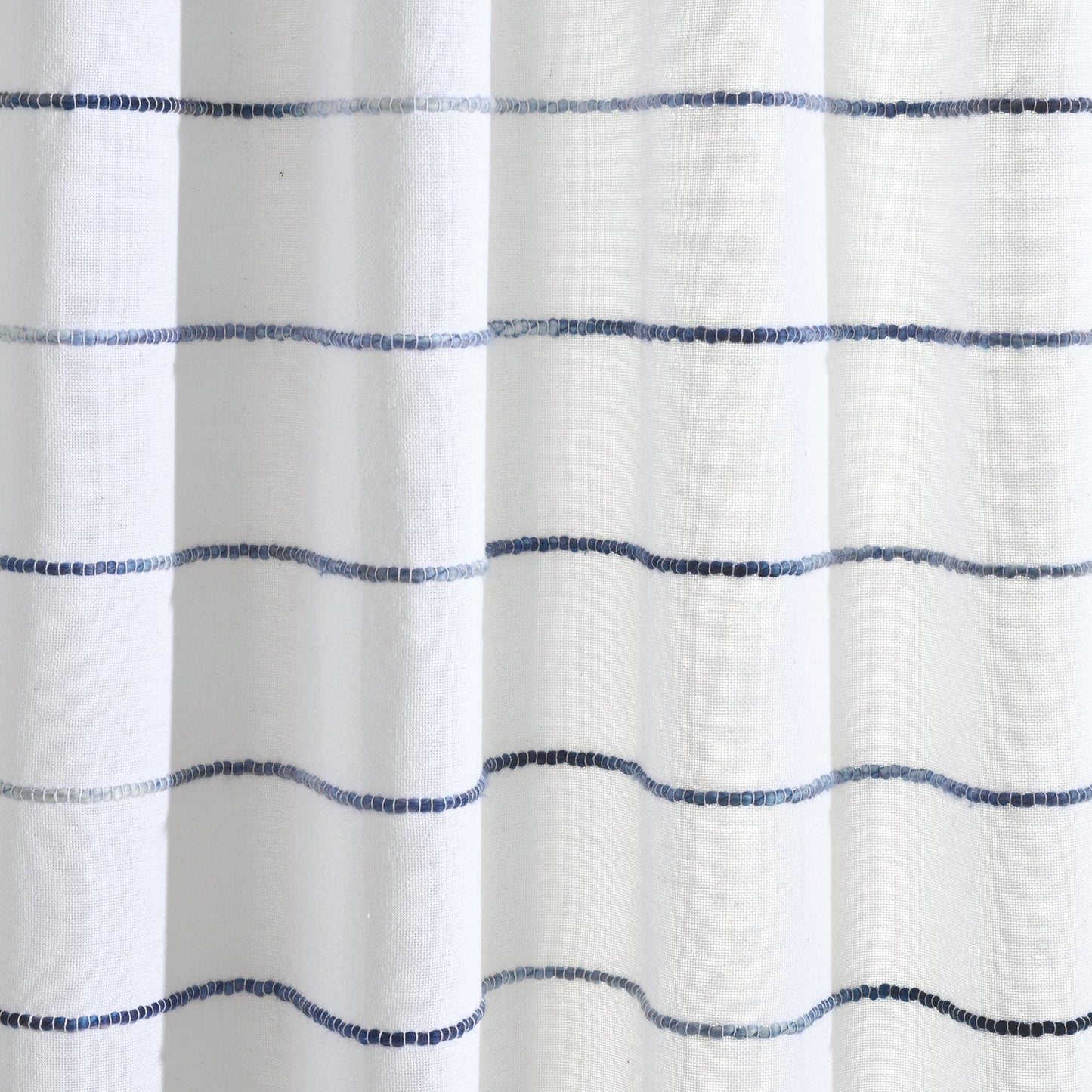 Ombre Stripe Yarn Dyed Recycled Cotton Blend Window Curtain Panel Set