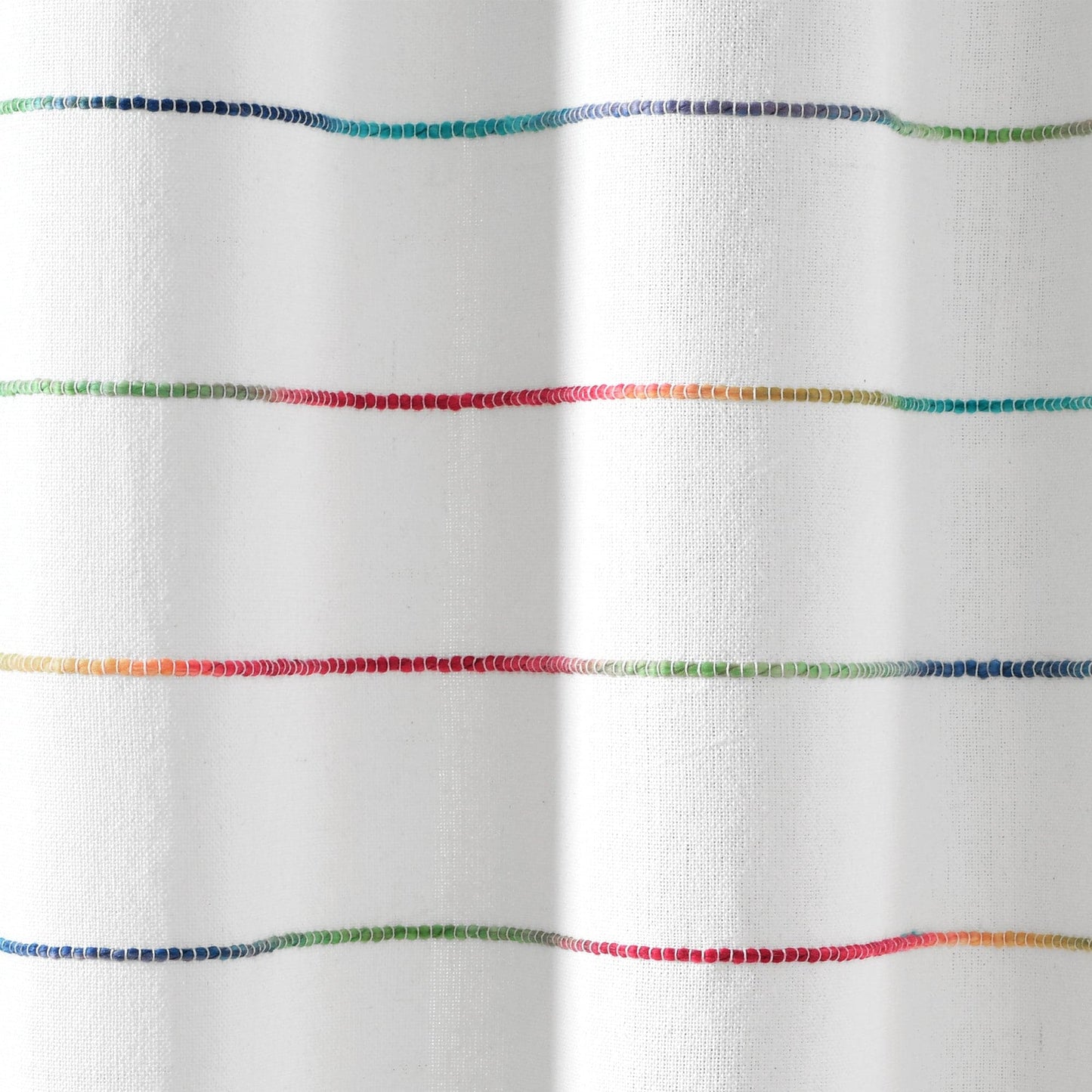 Ombre Stripe Yarn Dyed Recycled Cotton Blend Window Curtain Panel Set