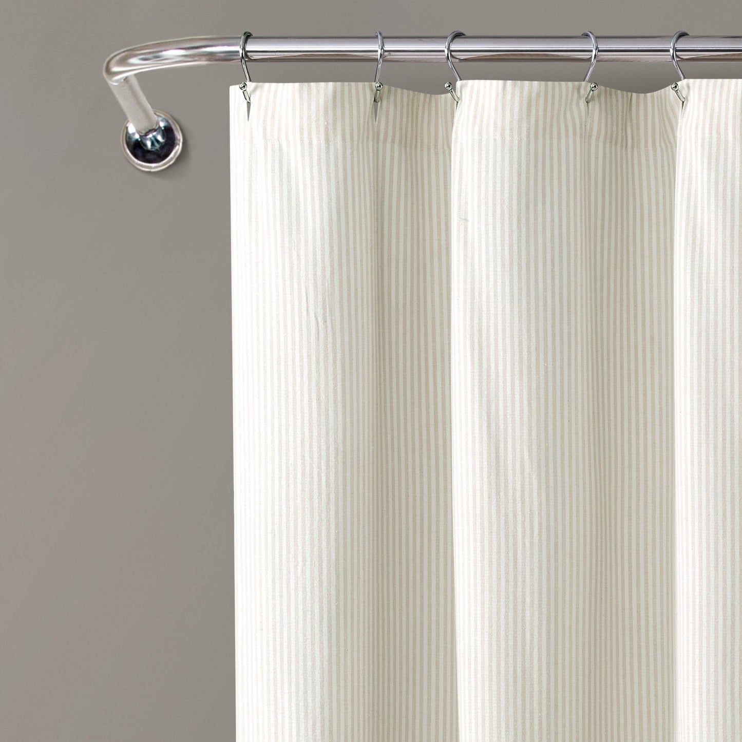 Vintage Stripe Yarn Dyed Cotton Shower Curtain