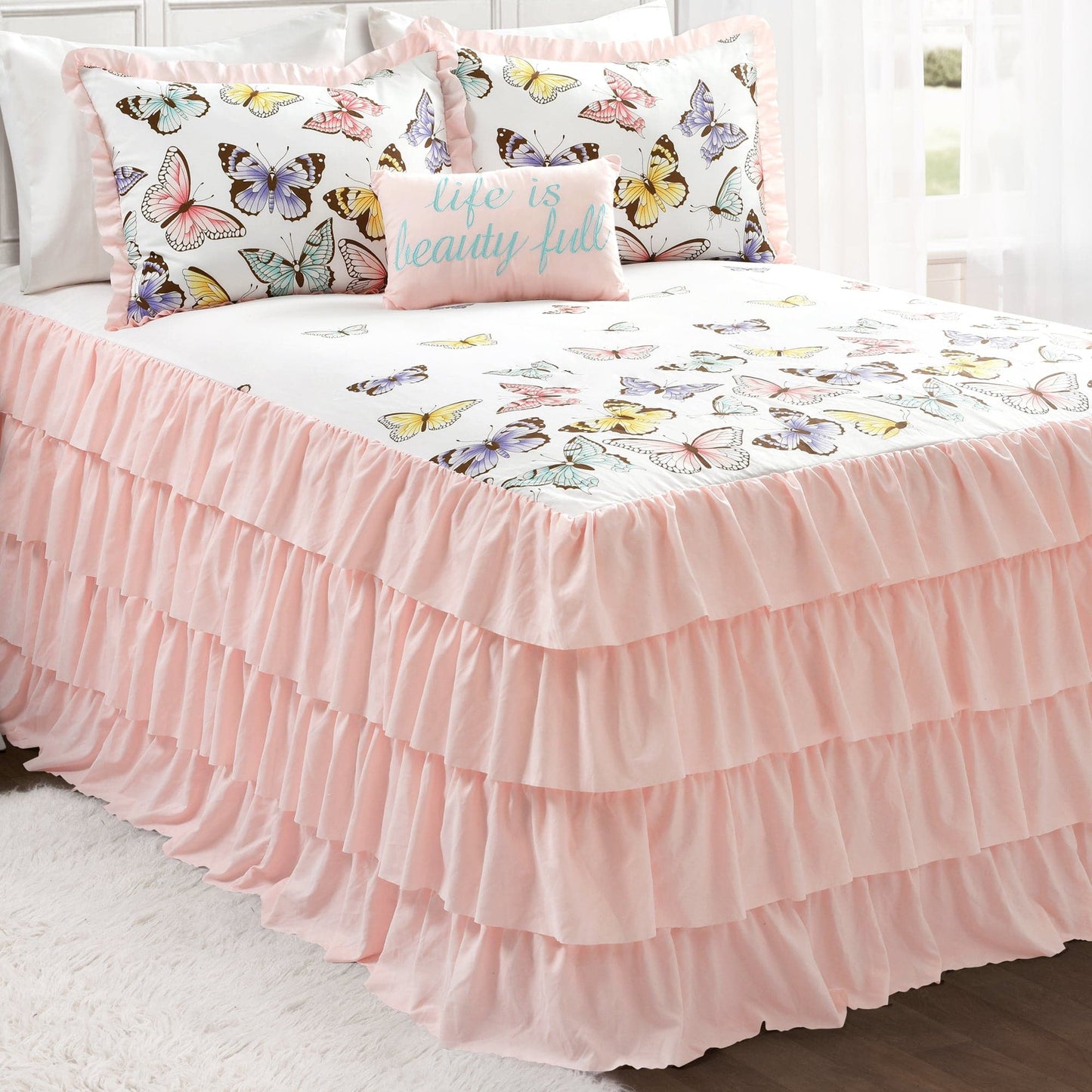 Flutter Butterfly Bedspread Set