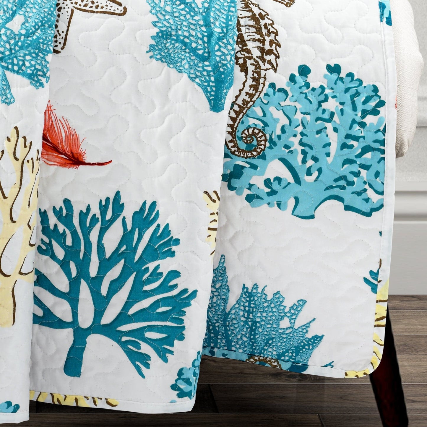 Coastal Reef Feather Throw