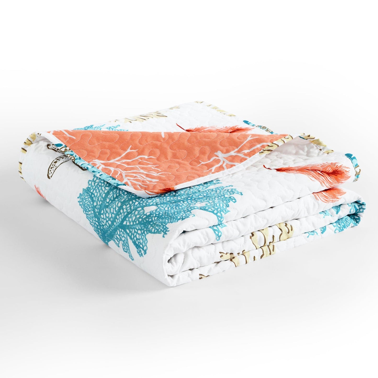 Coastal Reef Feather Throw