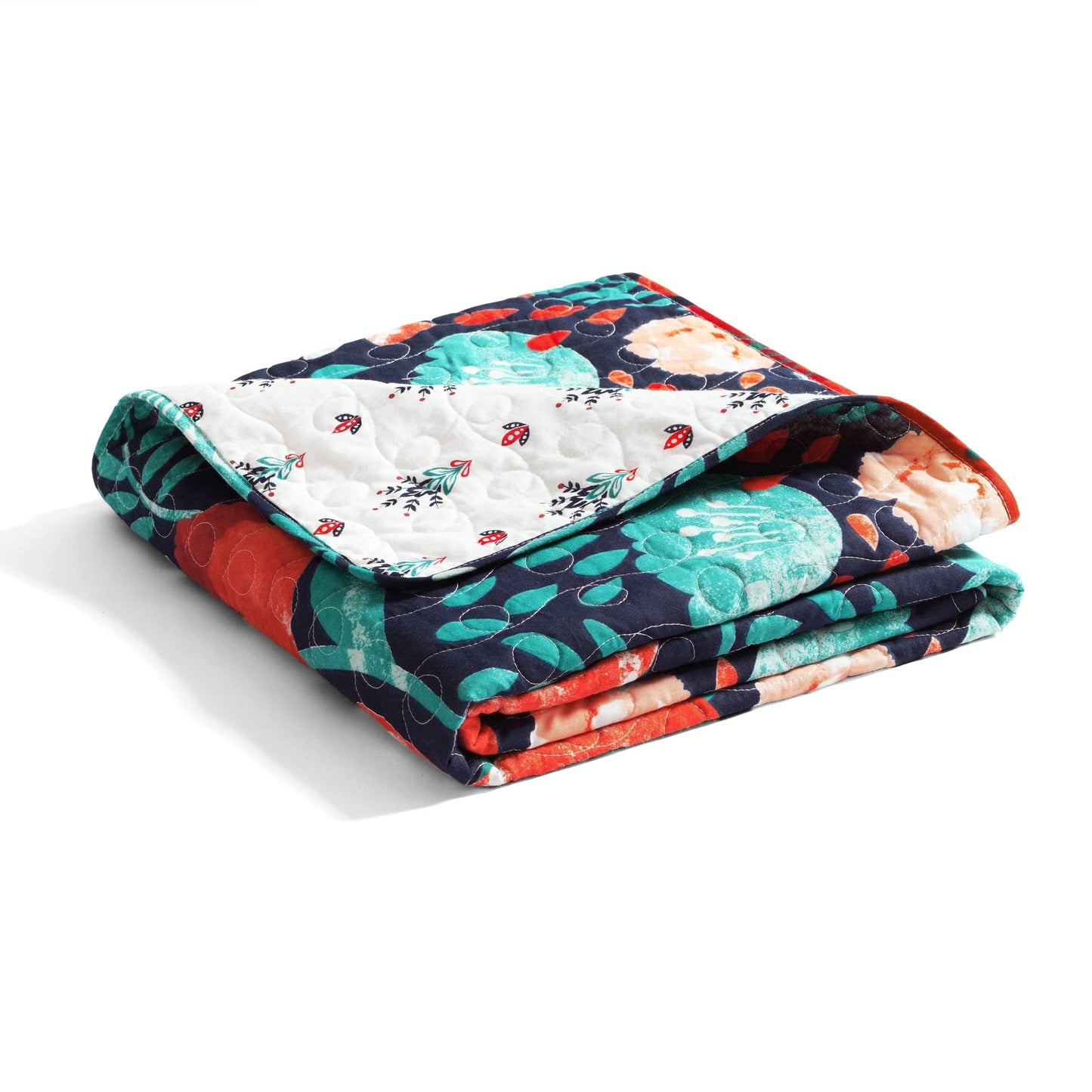 Poppy Garden Cotton Reversible Throw