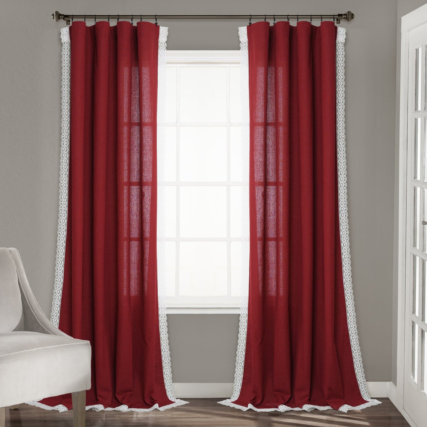 Rosalie Faux Linen Window Panel Set