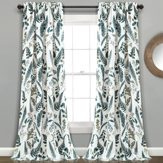 Devonia All Over Light Filtering Window Curtain Panel Set