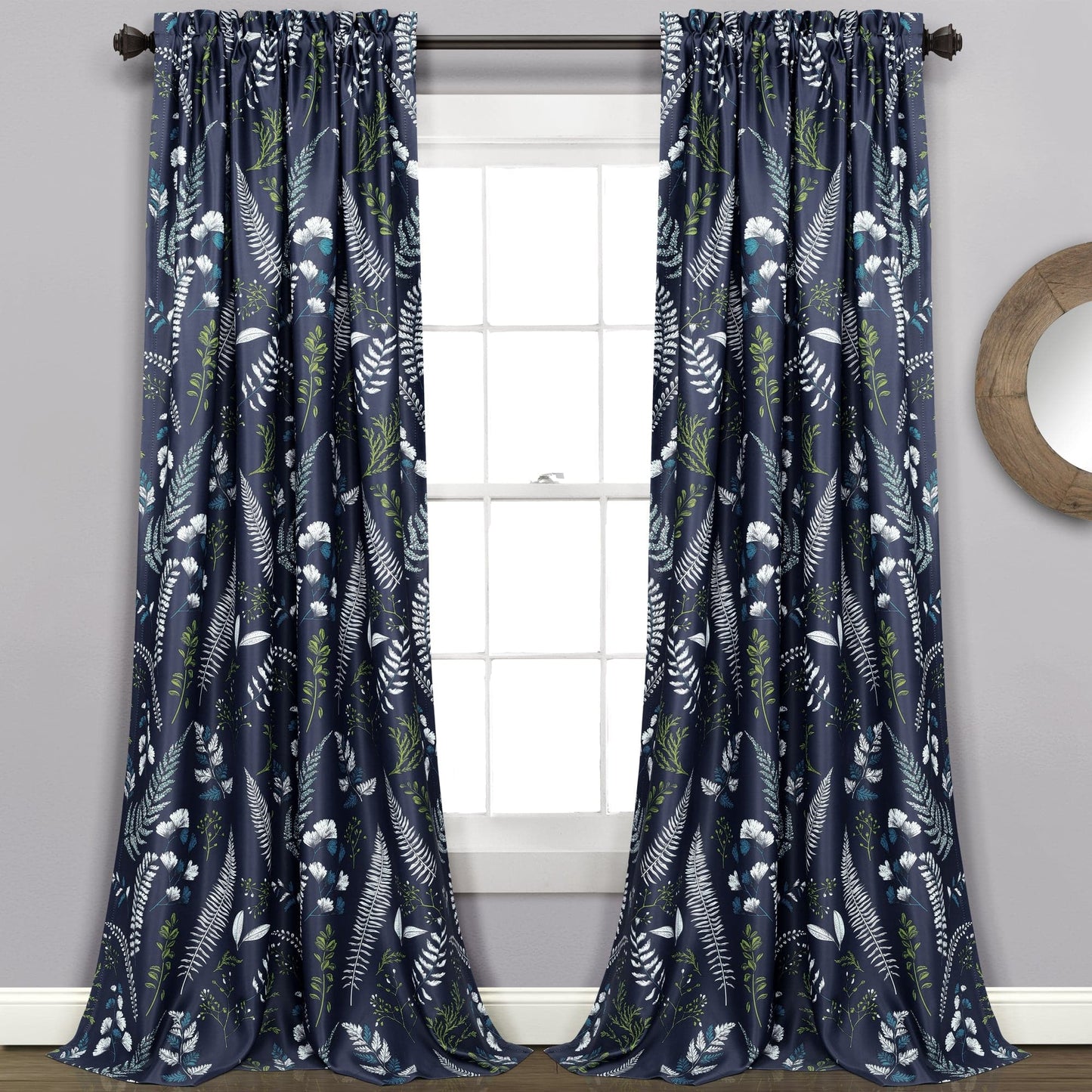 Devonia All Over Light Filtering Window Curtain Panel Set