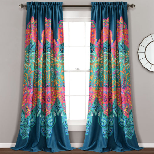 Boho Chic Light Filtering Window Curtain Panel Set