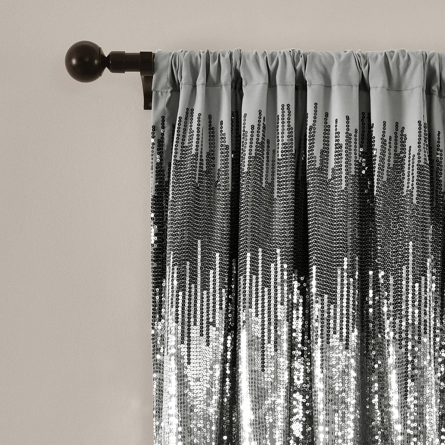 Shimmer Sequins Window Curtain Panel Set