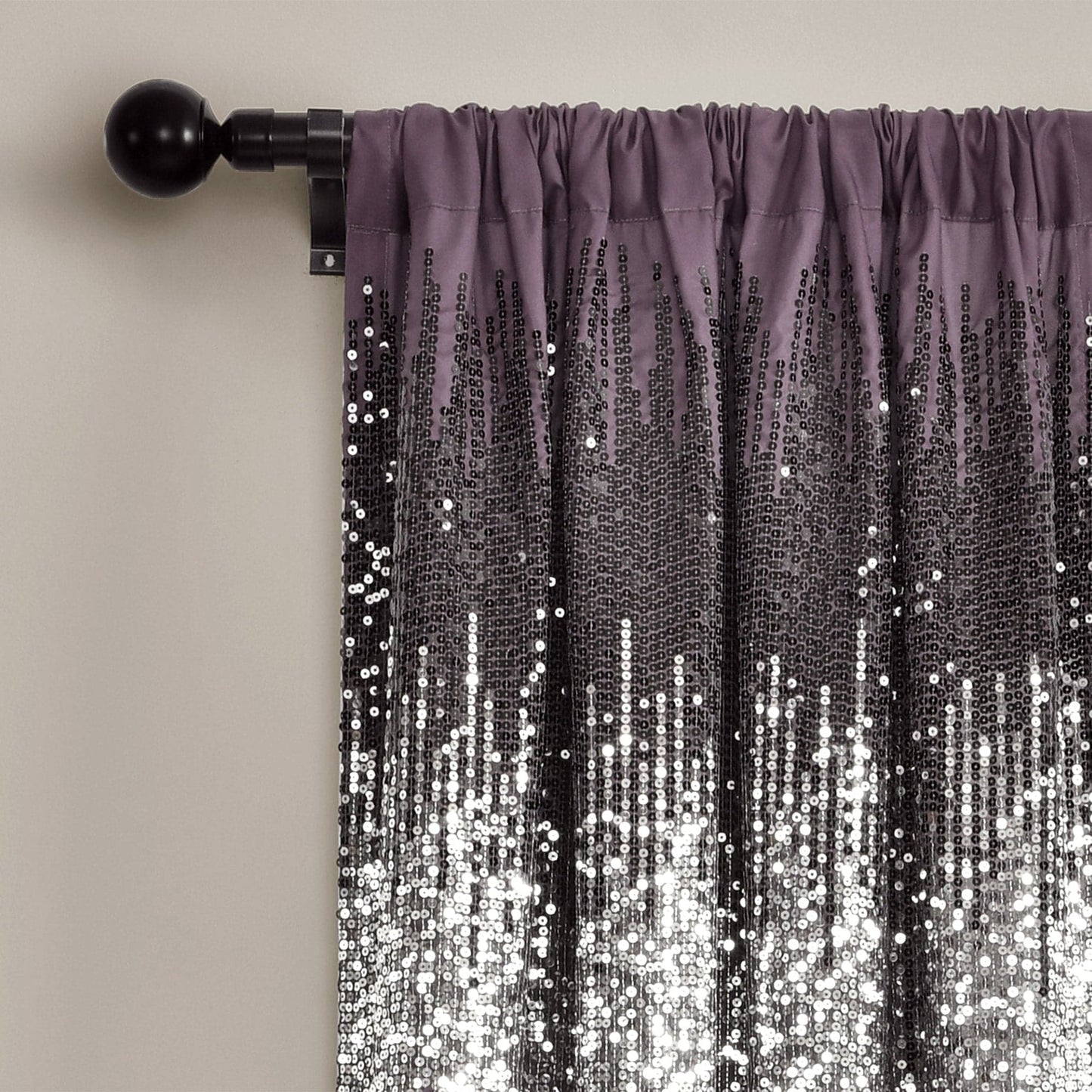 Shimmer Sequins Window Curtain Panel Set