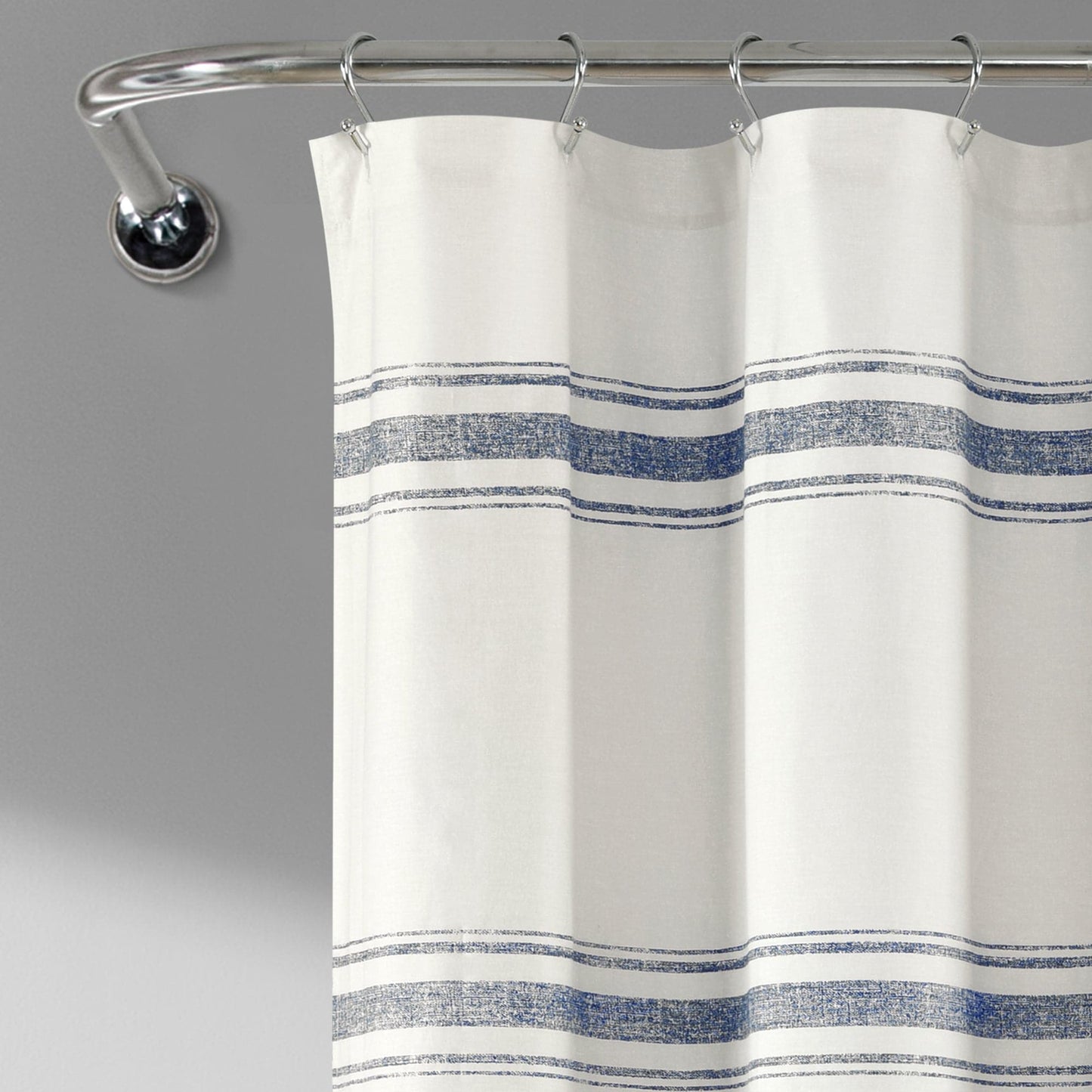 Farmhouse Stripe 100% Cotton Shower Curtain