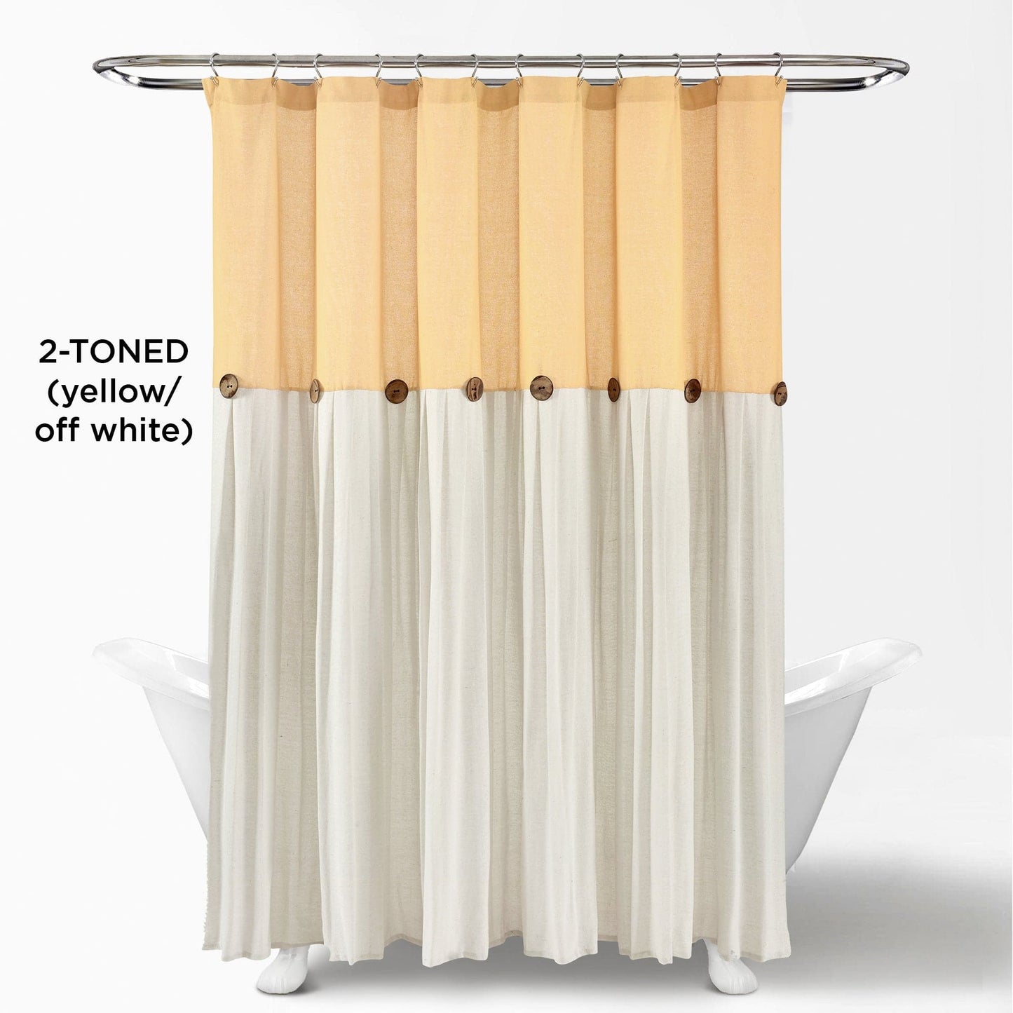 Linen Button Shower Curtain