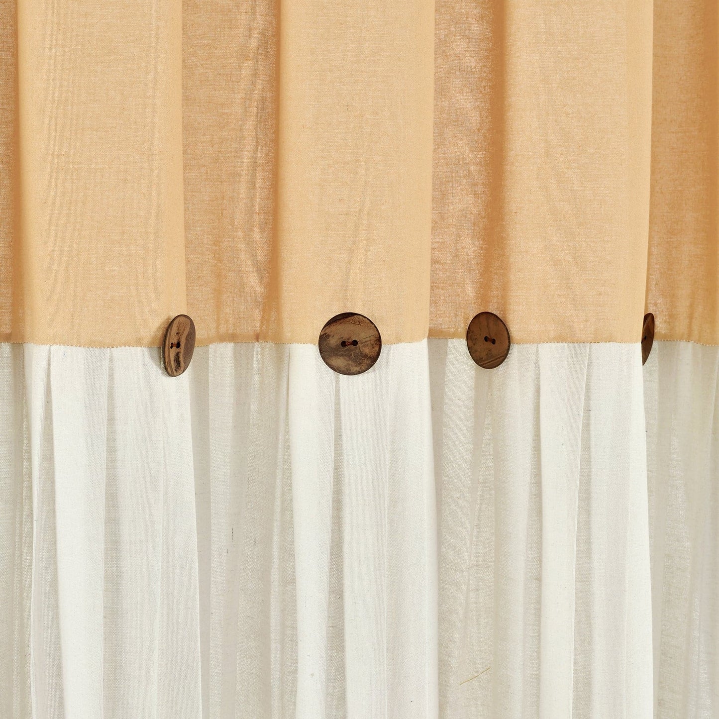 Linen Button Shower Curtain