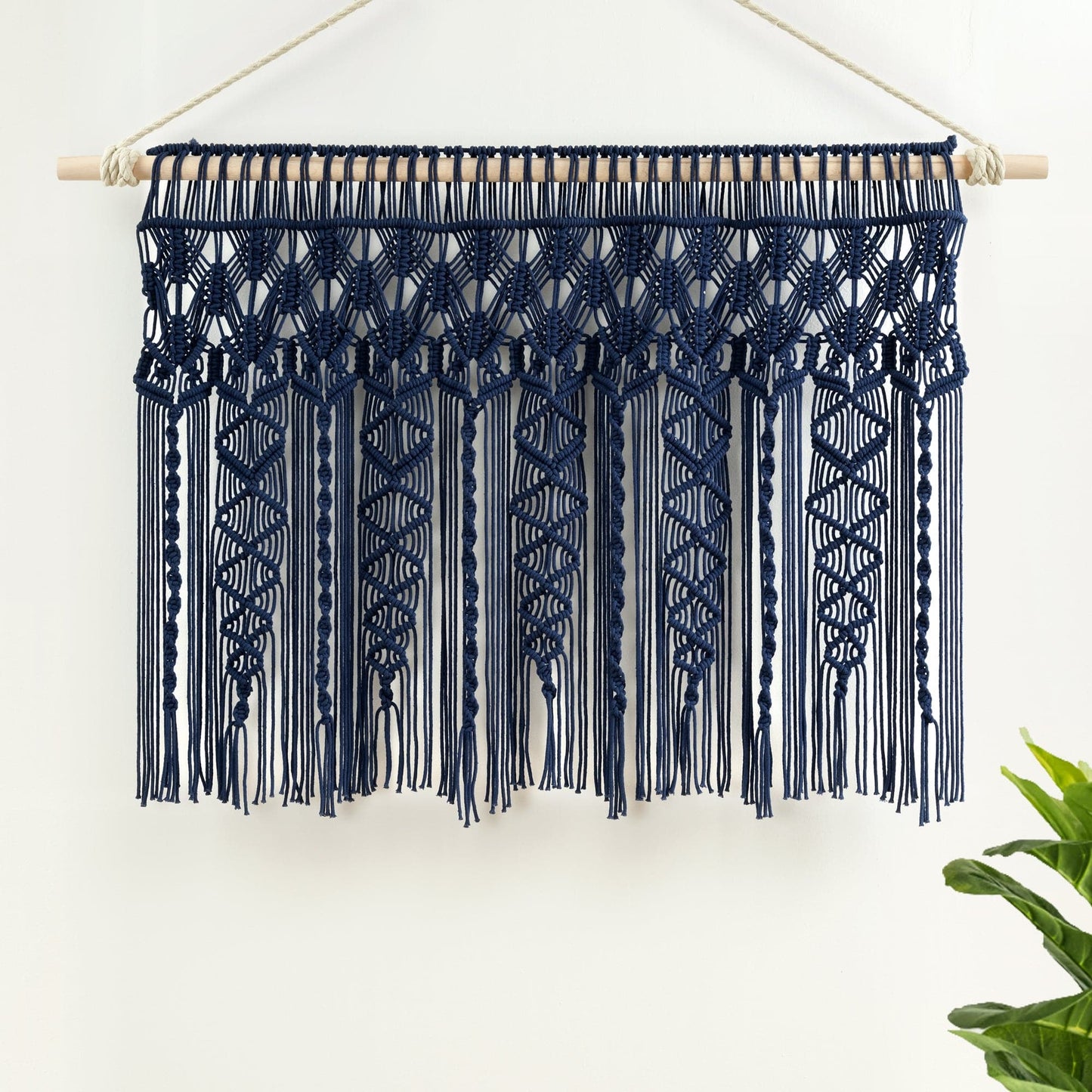 Boho Macrame Textured Cotton Valance