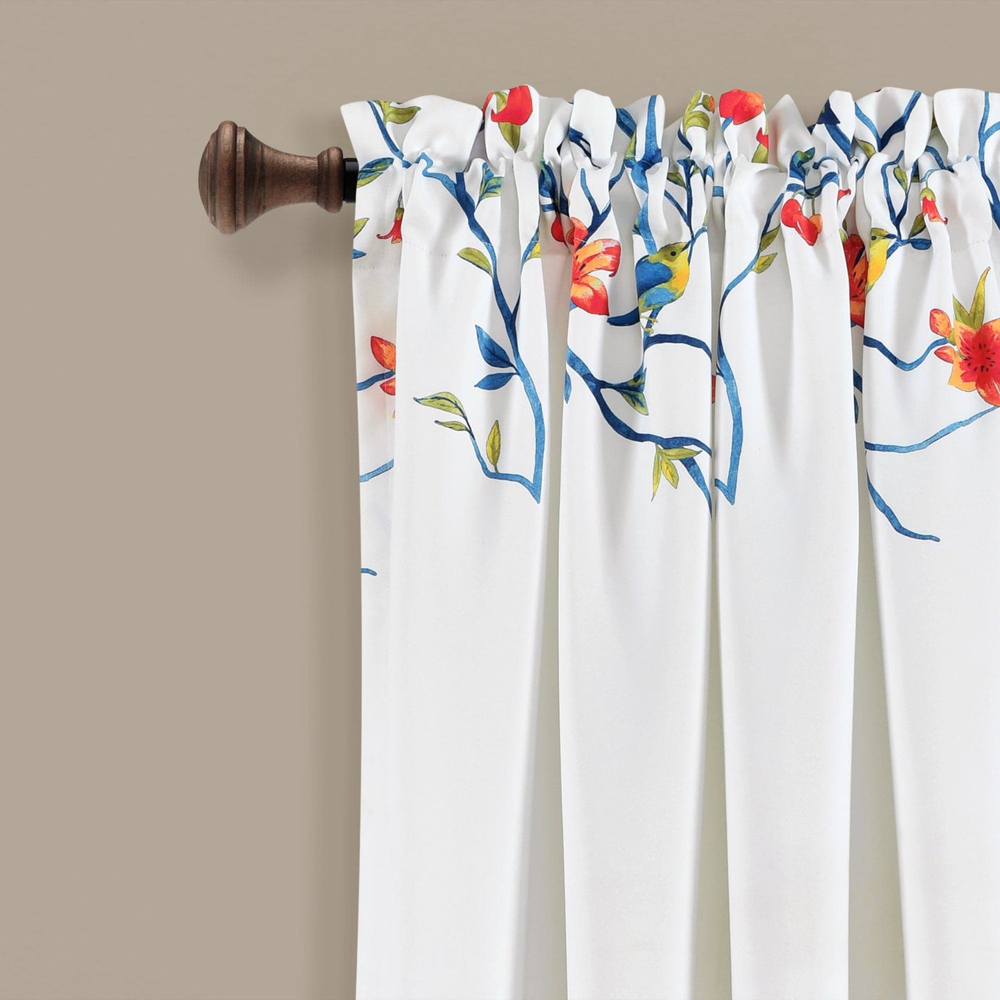 Neela Birds Light Filtering Window Curtain Panel Set