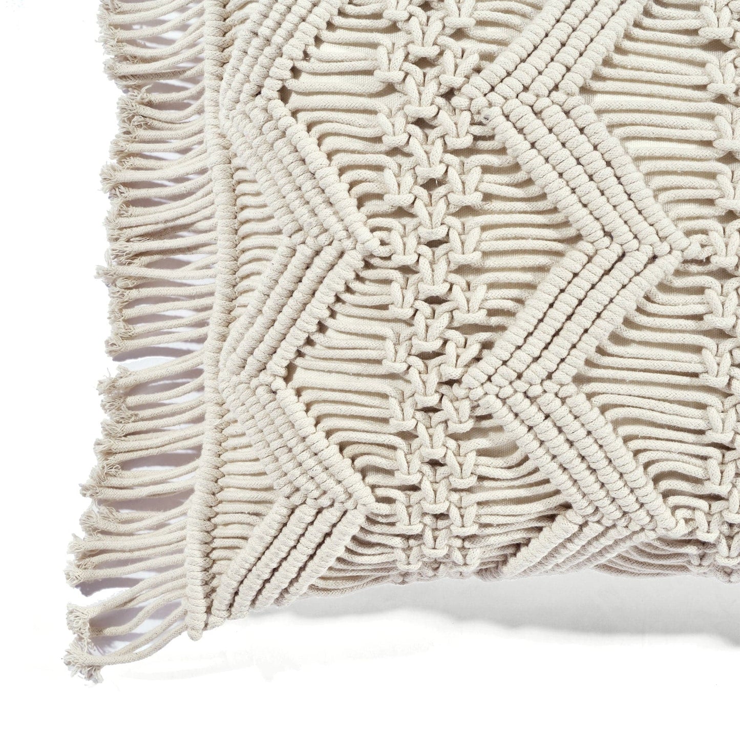 Studio Chevron Macrame Decorative Pillow