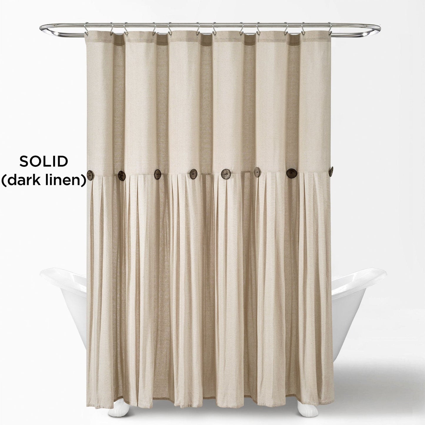 Linen Button Shower Curtain