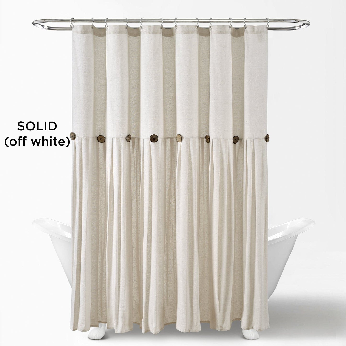 Linen Button Shower Curtain