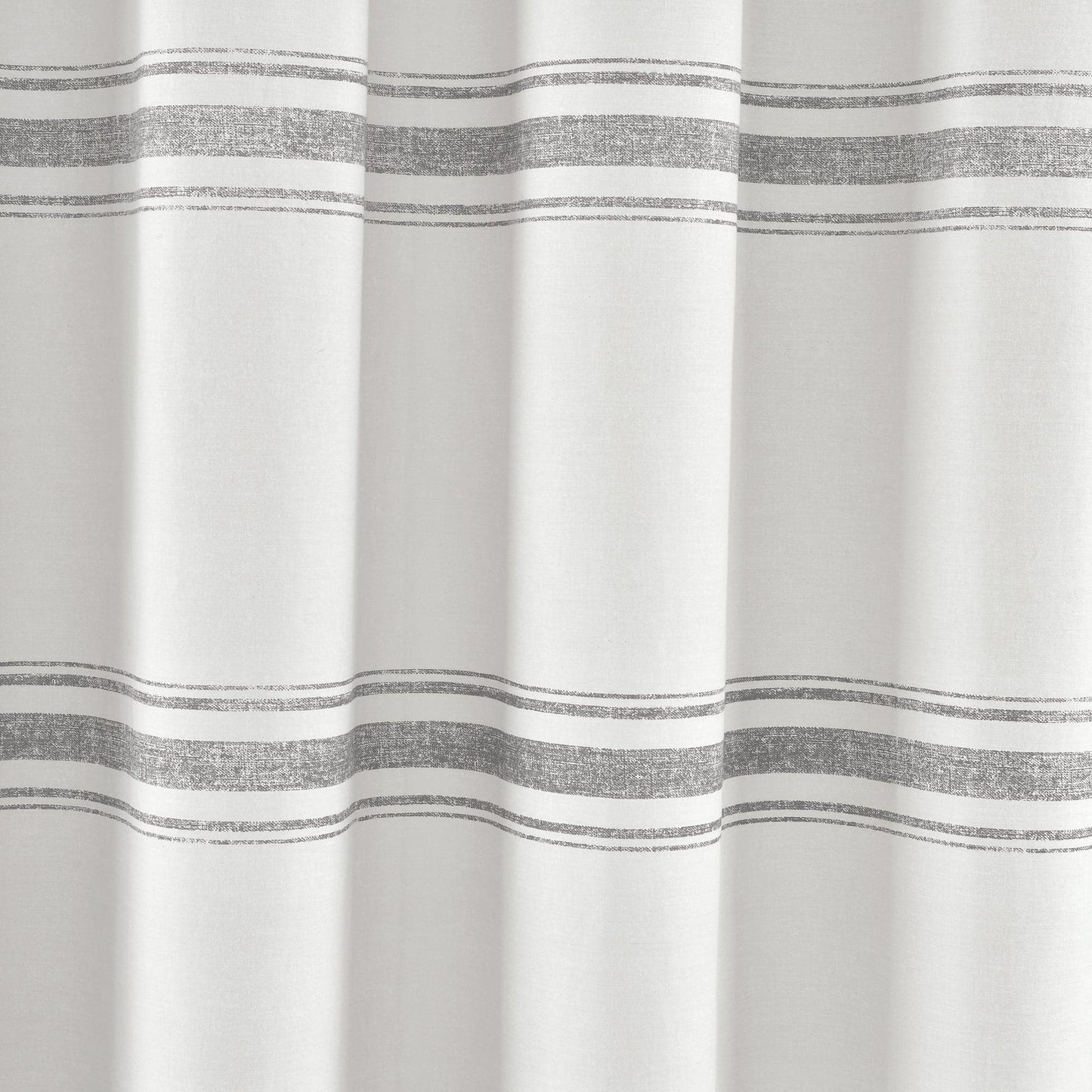 Farmhouse Stripe 100% Cotton Shower Curtain