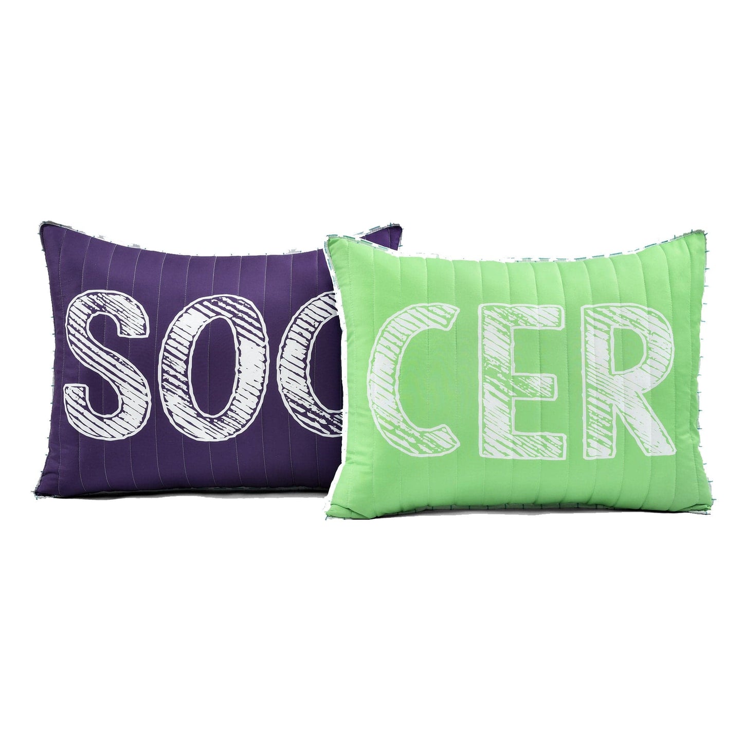 Girls Soccer Kick Quilt Set