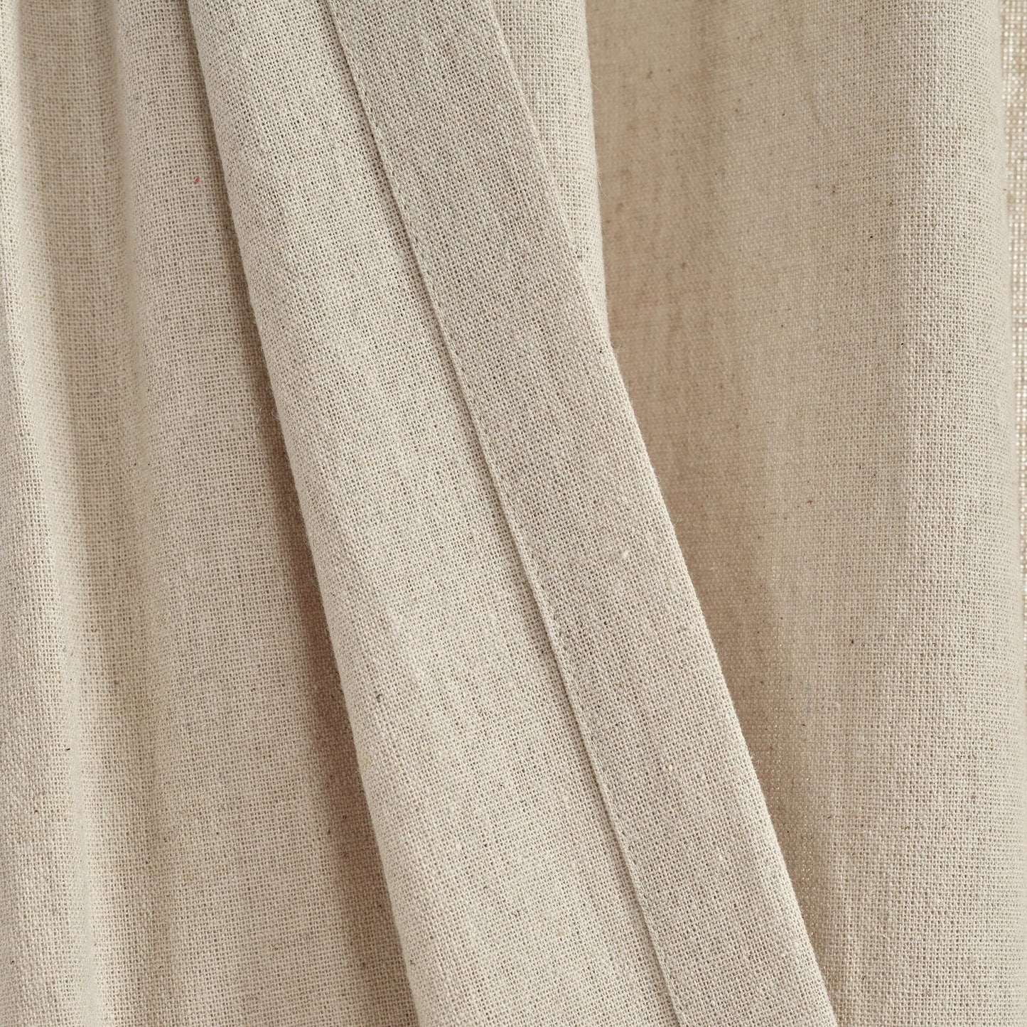 Linen Button Pinched Pleat Window Curtain Panel