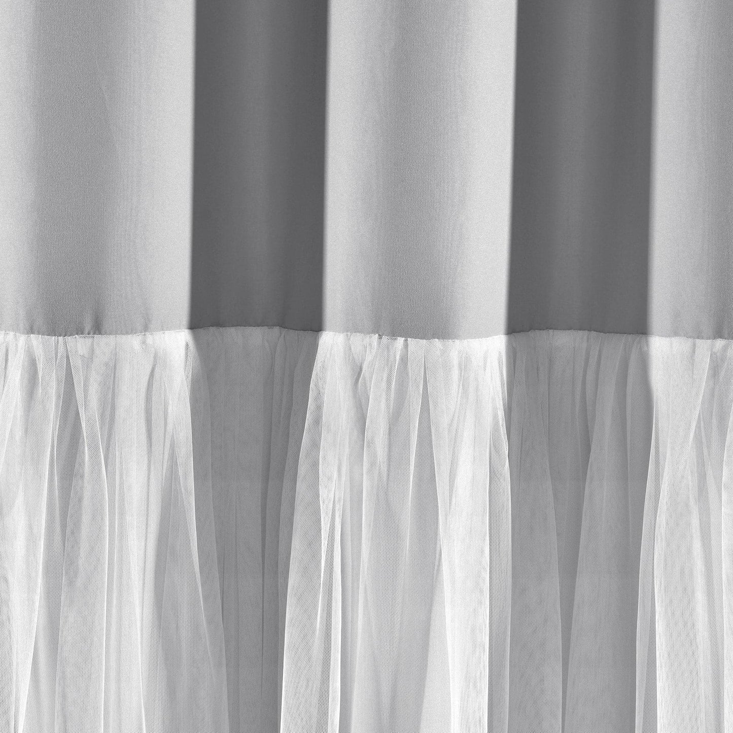 Tulle Skirt Colorblock Shower Curtain