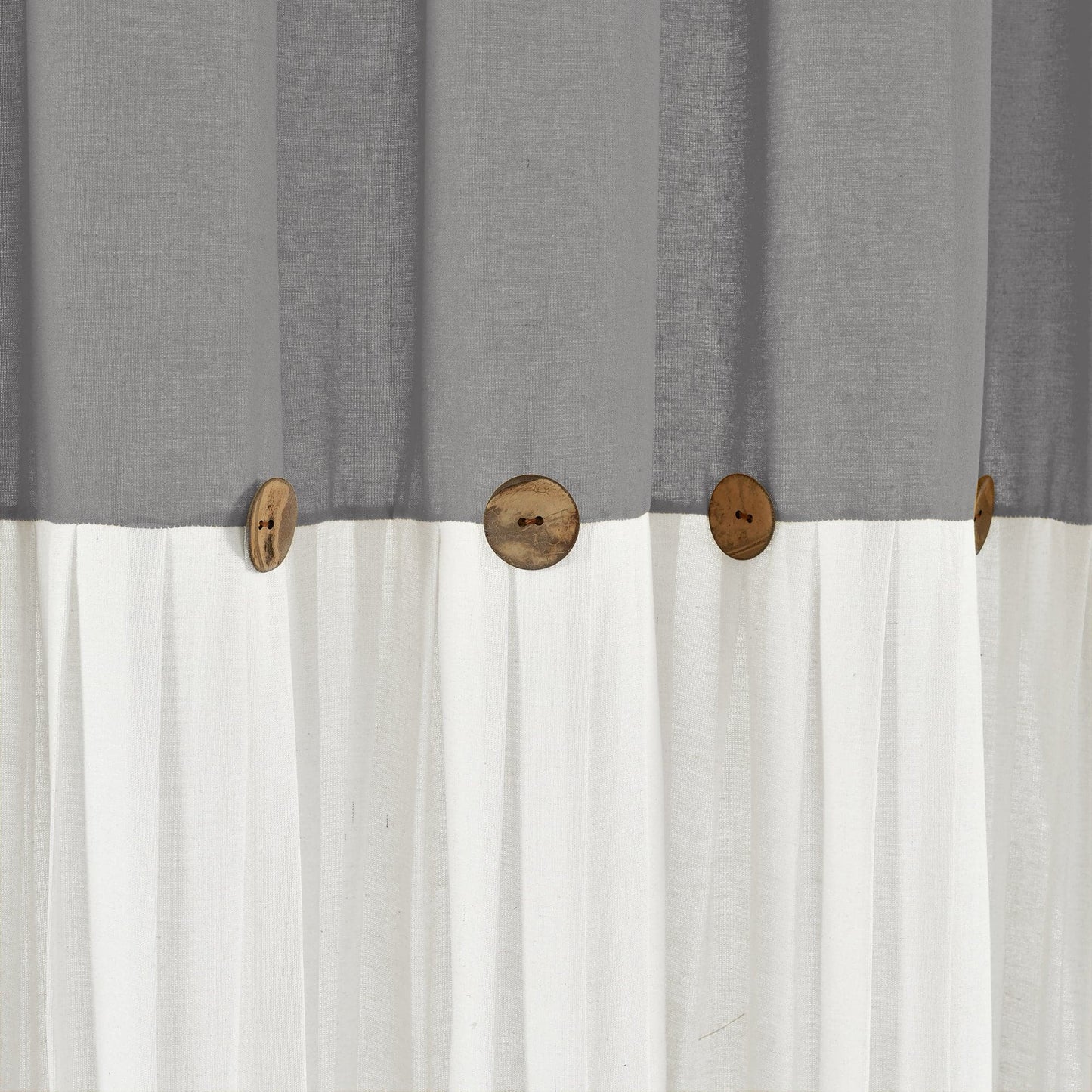 Linen Button Shower Curtain