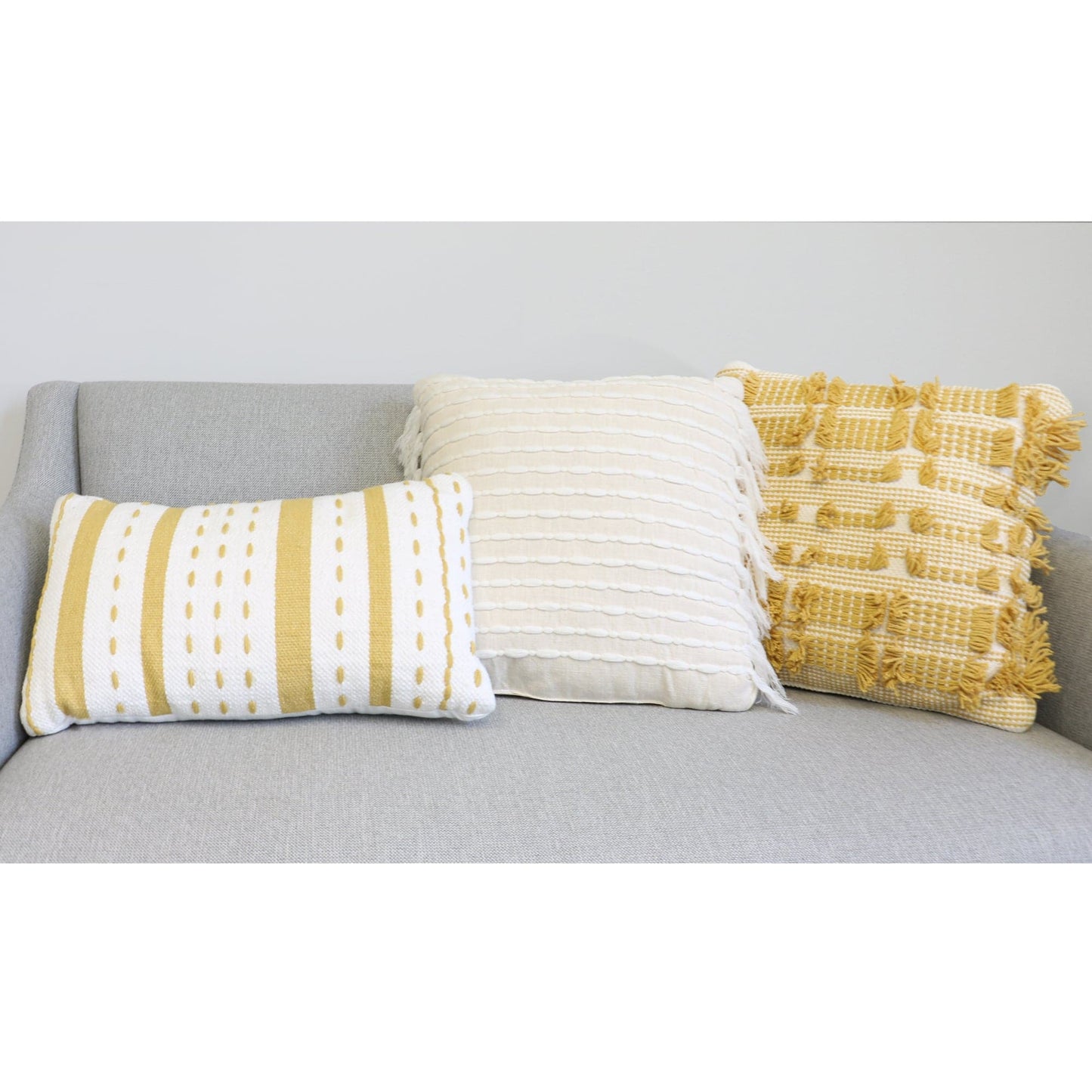 Linear Tassel Decorative Pillow