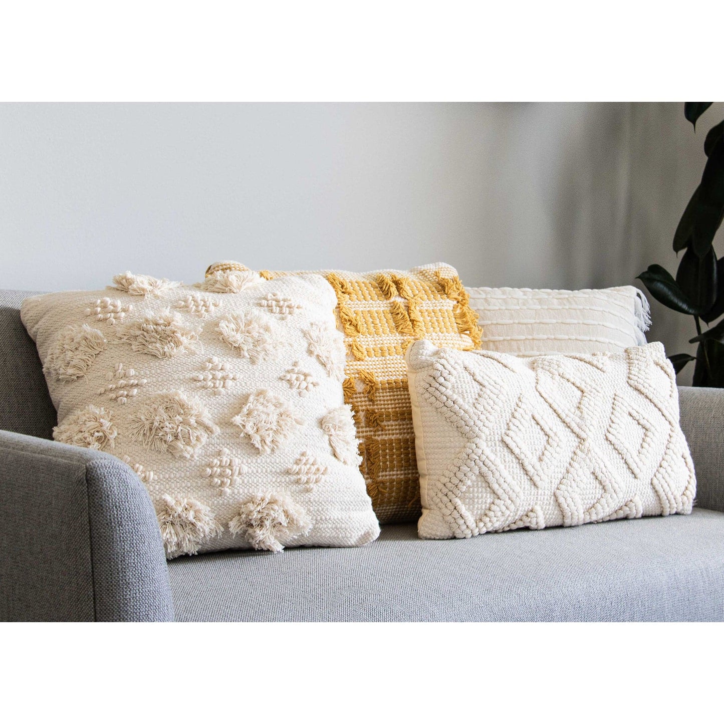 Linear Tassel Decorative Pillow