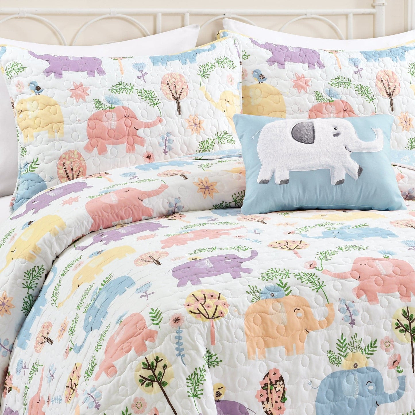 Hygge Elephant Quilt Set