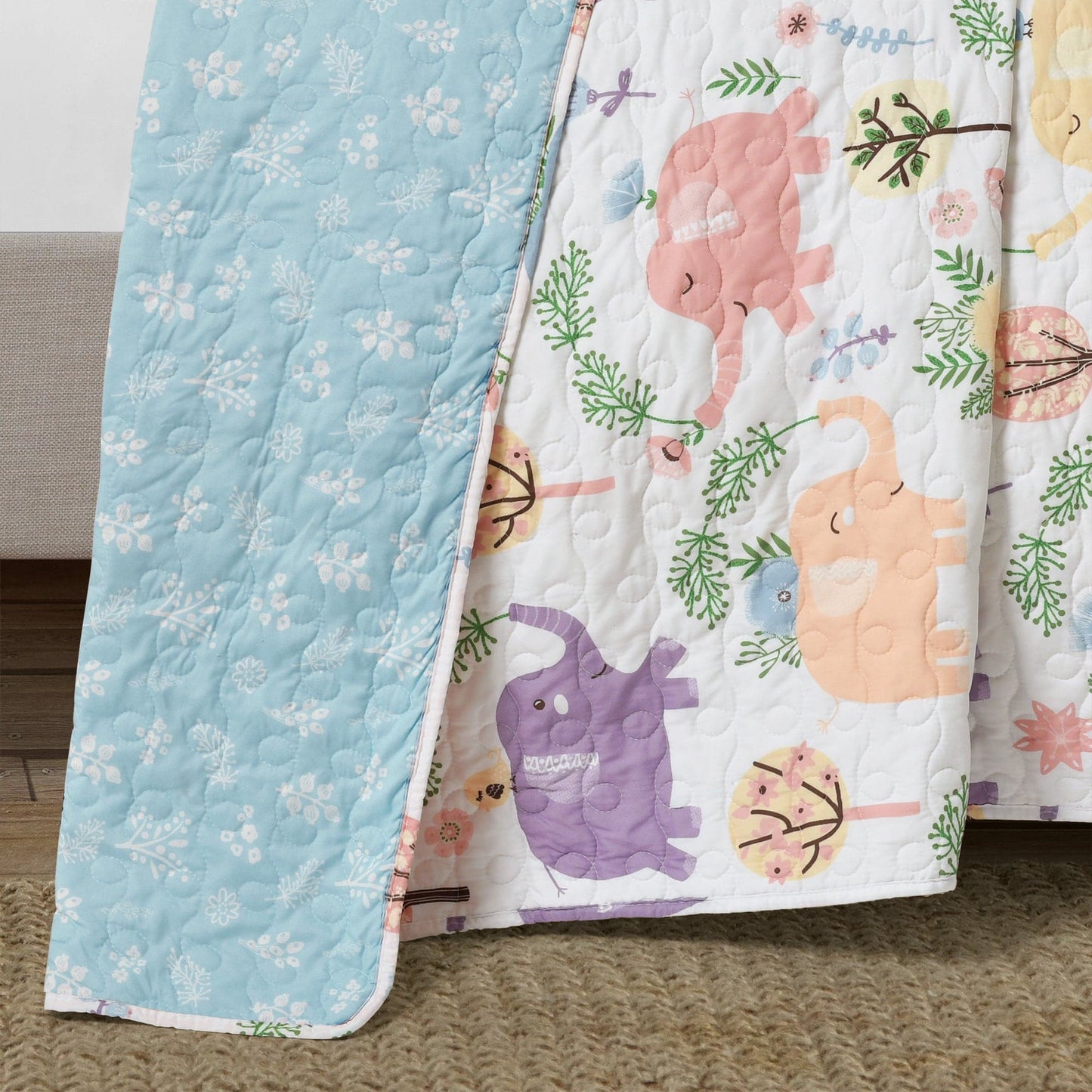 Hygge Elephant Quilt Set