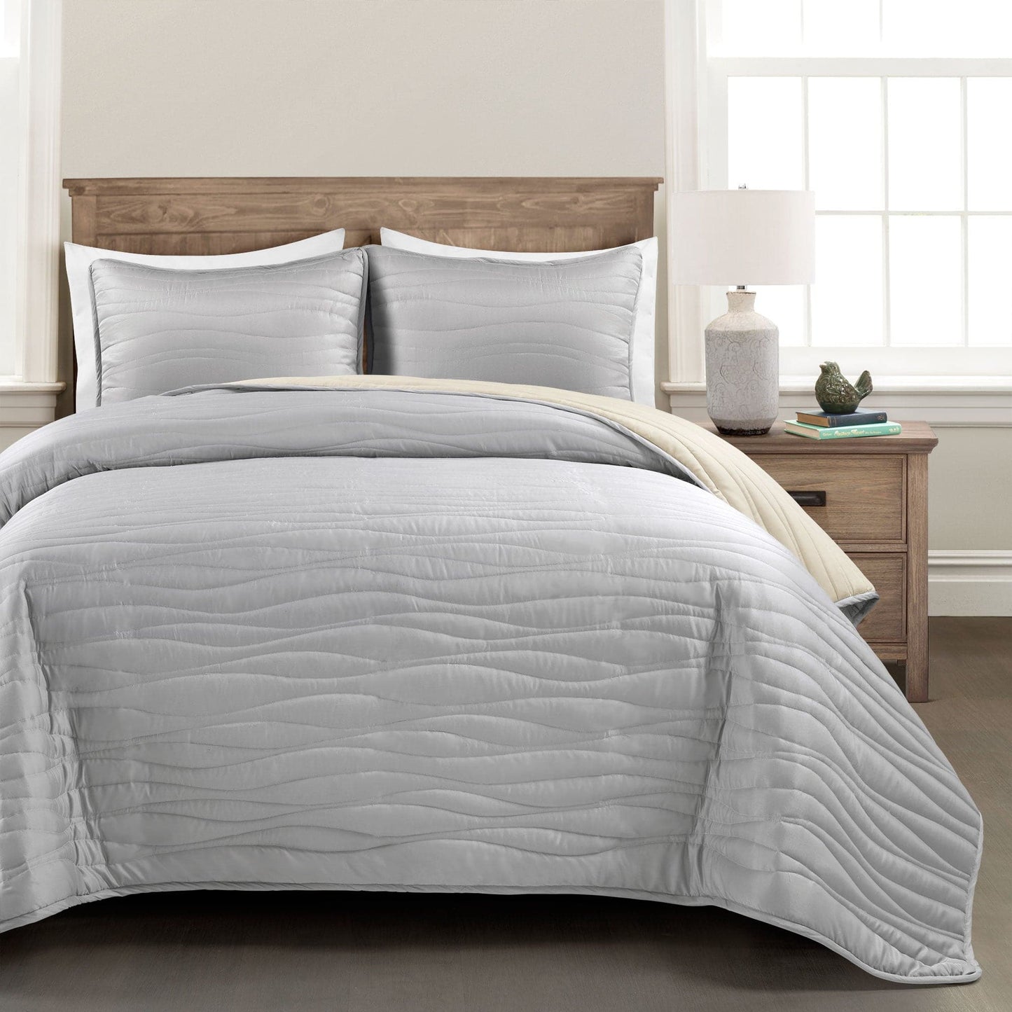 Soft Wave Silver-Infused Antimicrobial Quilt 3 Piece Set