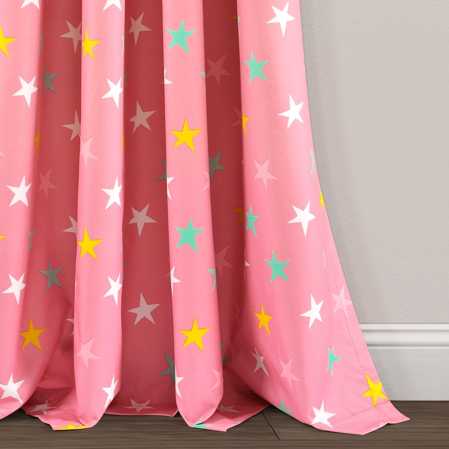 Unicorn Heart Rainbow Star Blackout Window Curtain Panel