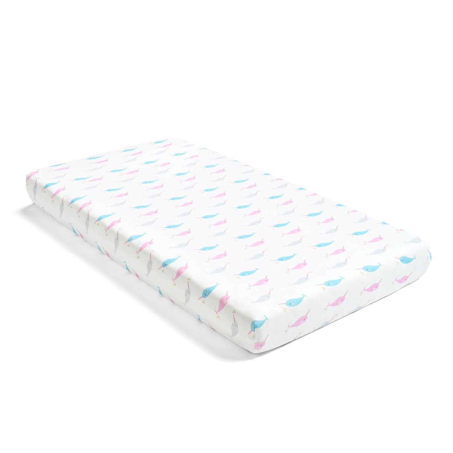 Narwhal Organic Cotton Fitted Crib Sheet