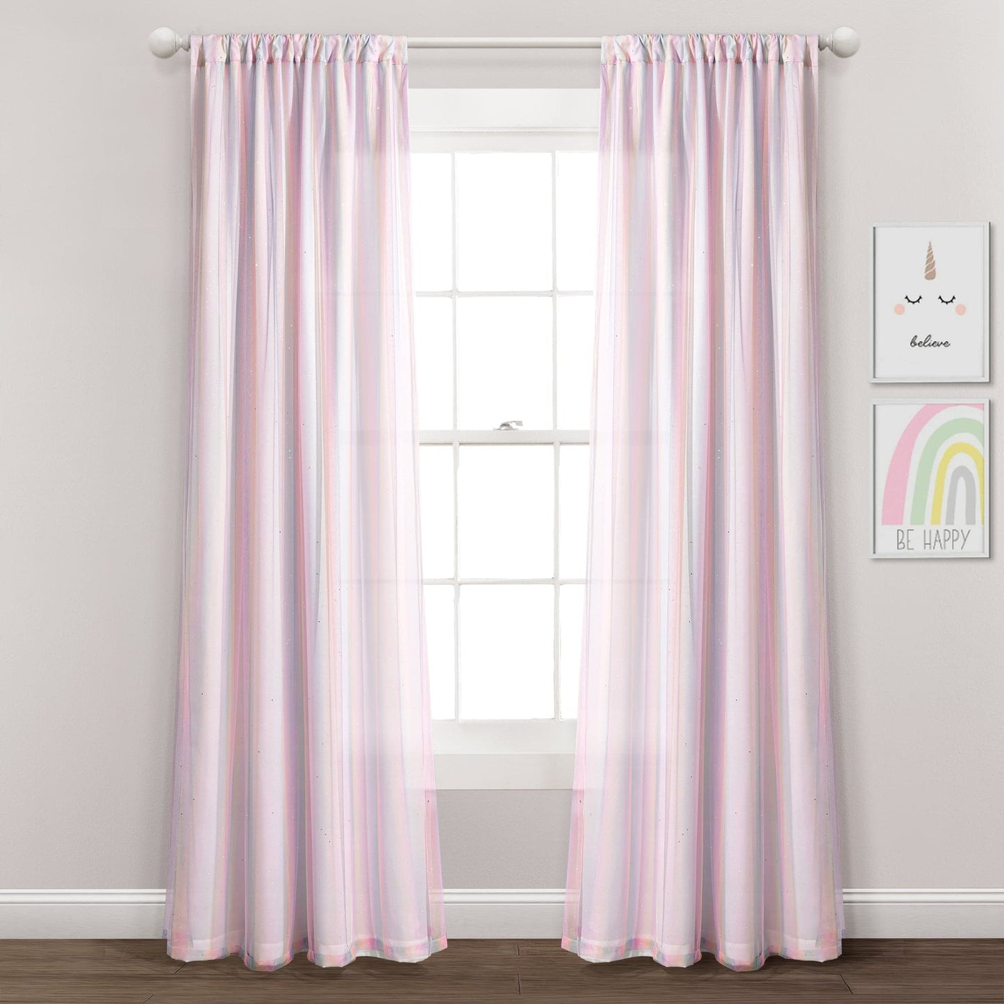 Rainbow Sheer With Lining Window Curtain Panel