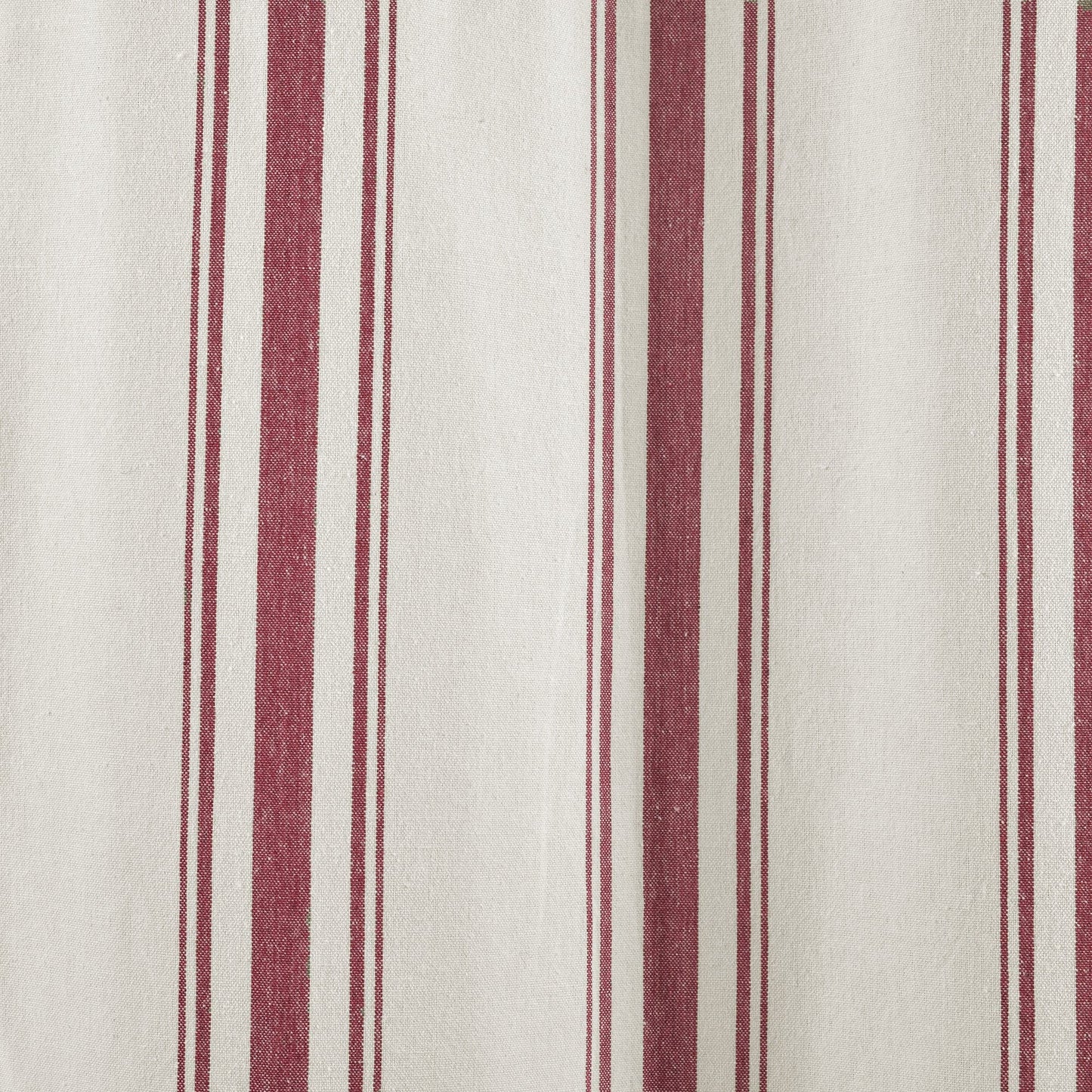 Farmhouse Stripe Yarn Dyed Recycled Cotton Window Curtain Panel Set