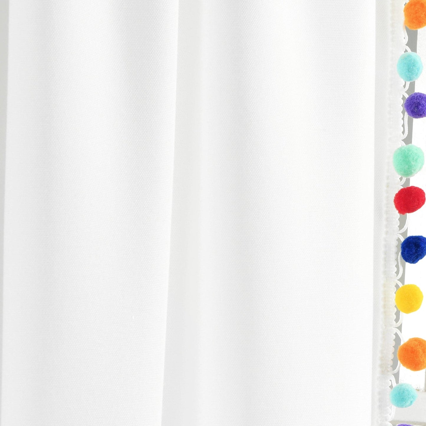 Pom Pom Window Curtain Panel