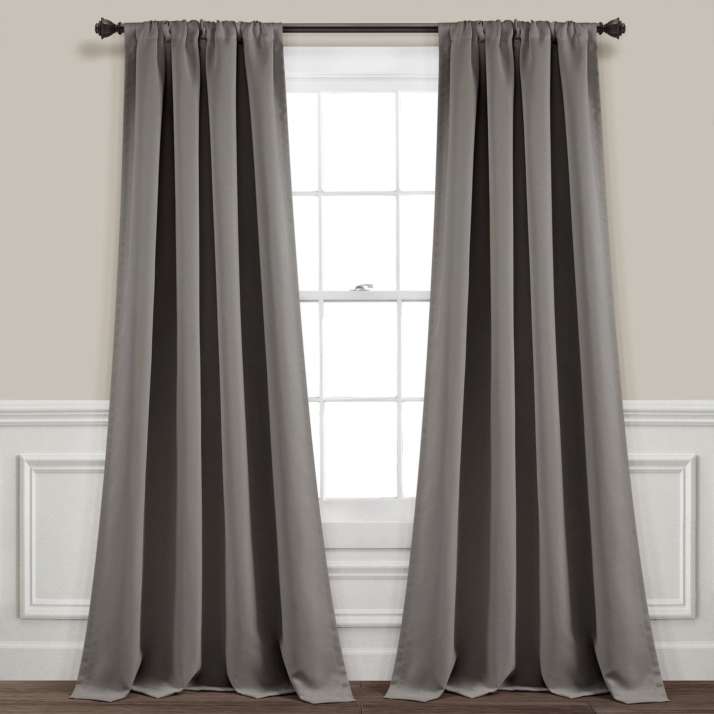 Insulated Rod Pocket Blackout Curtain Panel Set