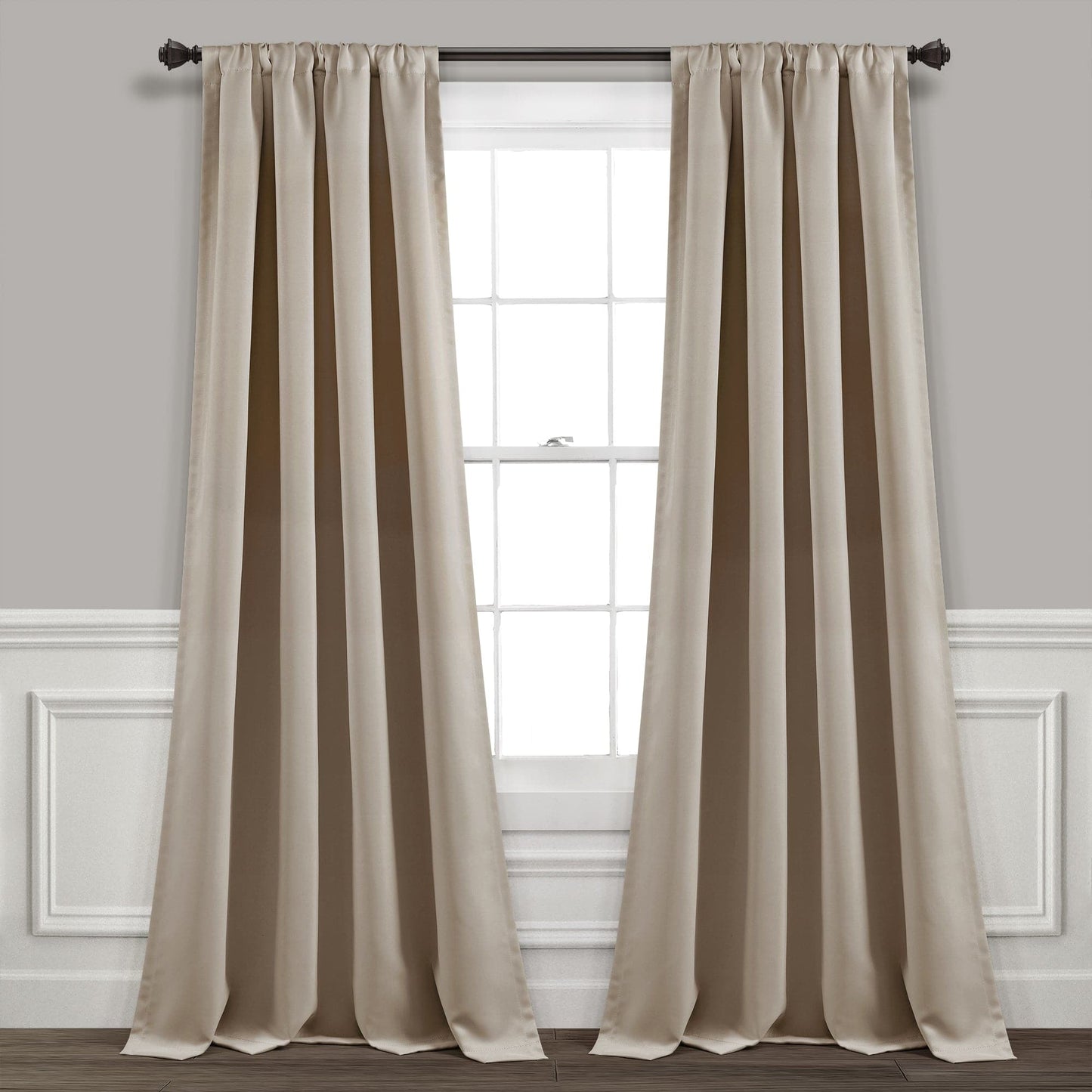 Insulated Rod Pocket Blackout Curtain Panel Set