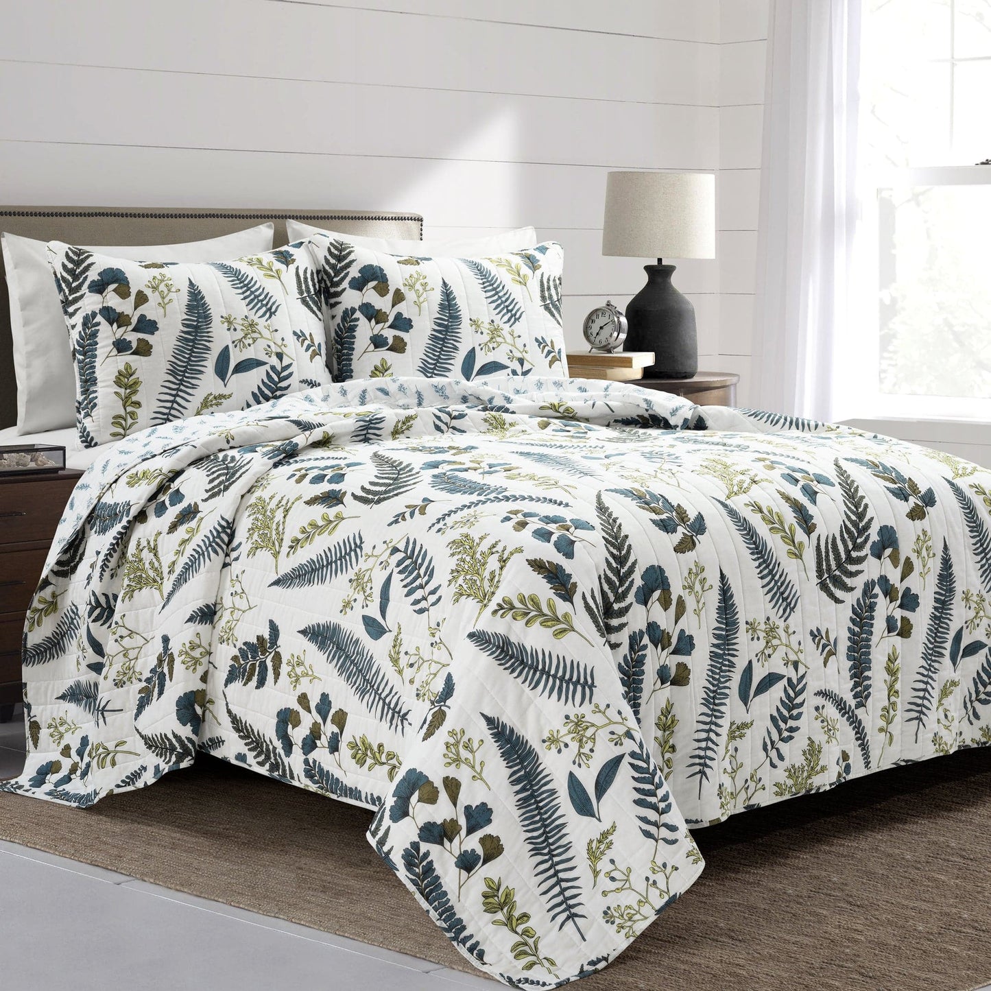 Devonia All Over Cotton Quilt 3 Piece Set