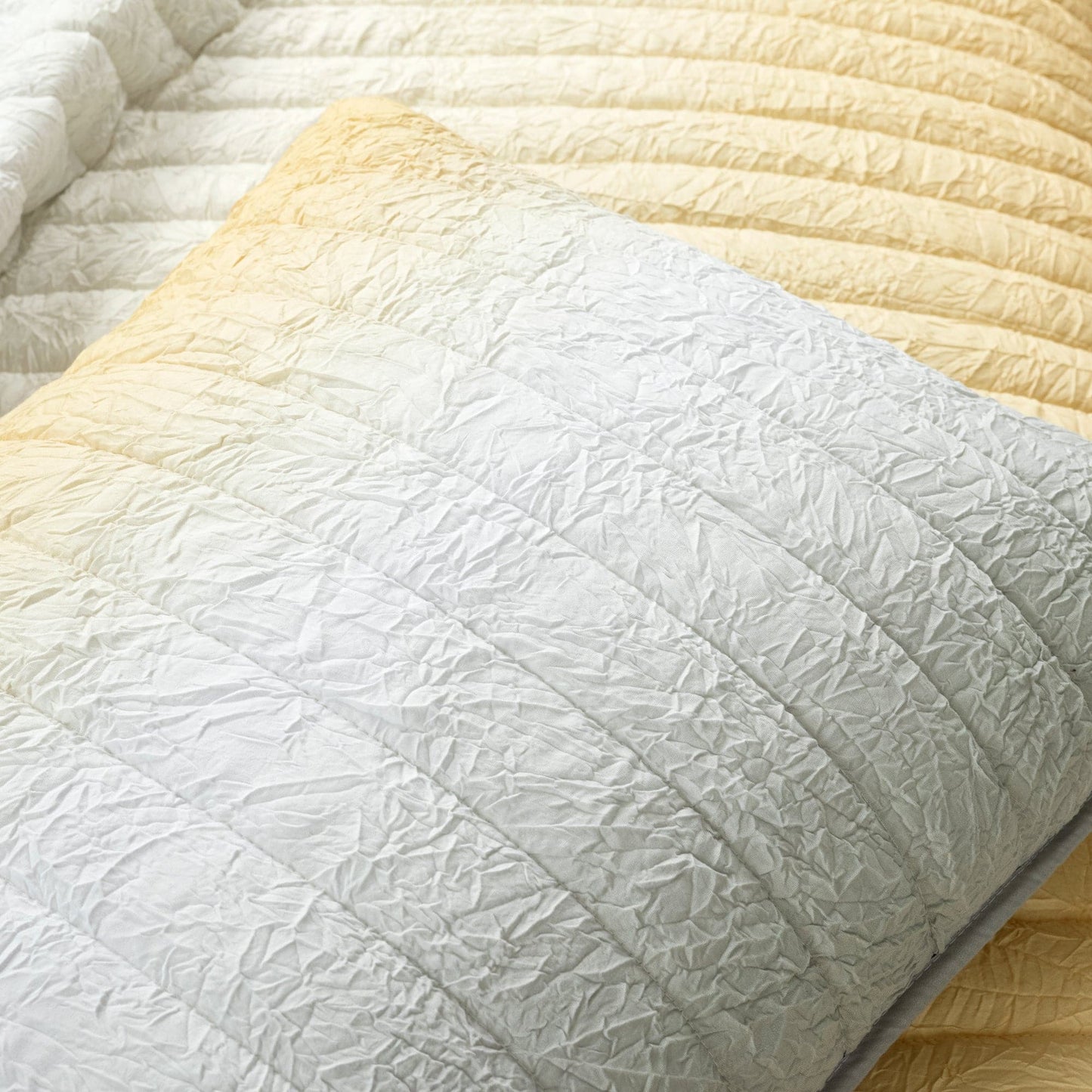 Crinkle Ombre Oversized Quilt 3 Piece Set