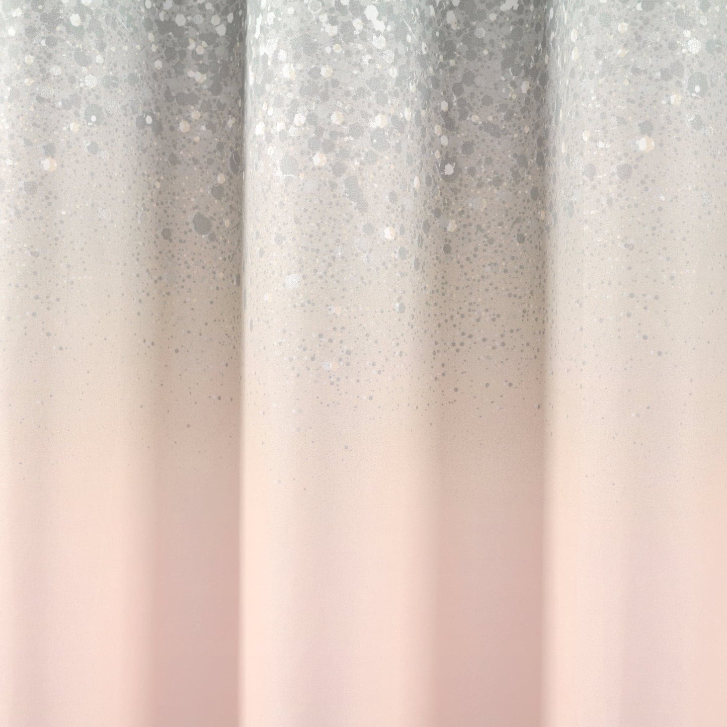 Glitter Ombre Metallic Print Shower Curtain