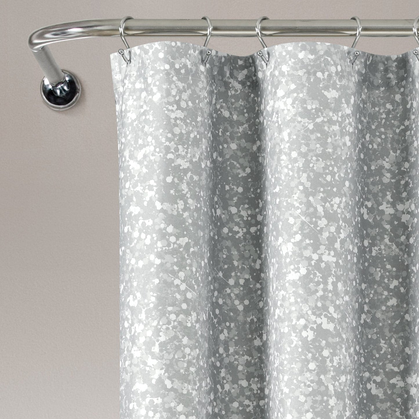 Glitter Ombre Metallic Print Shower Curtain