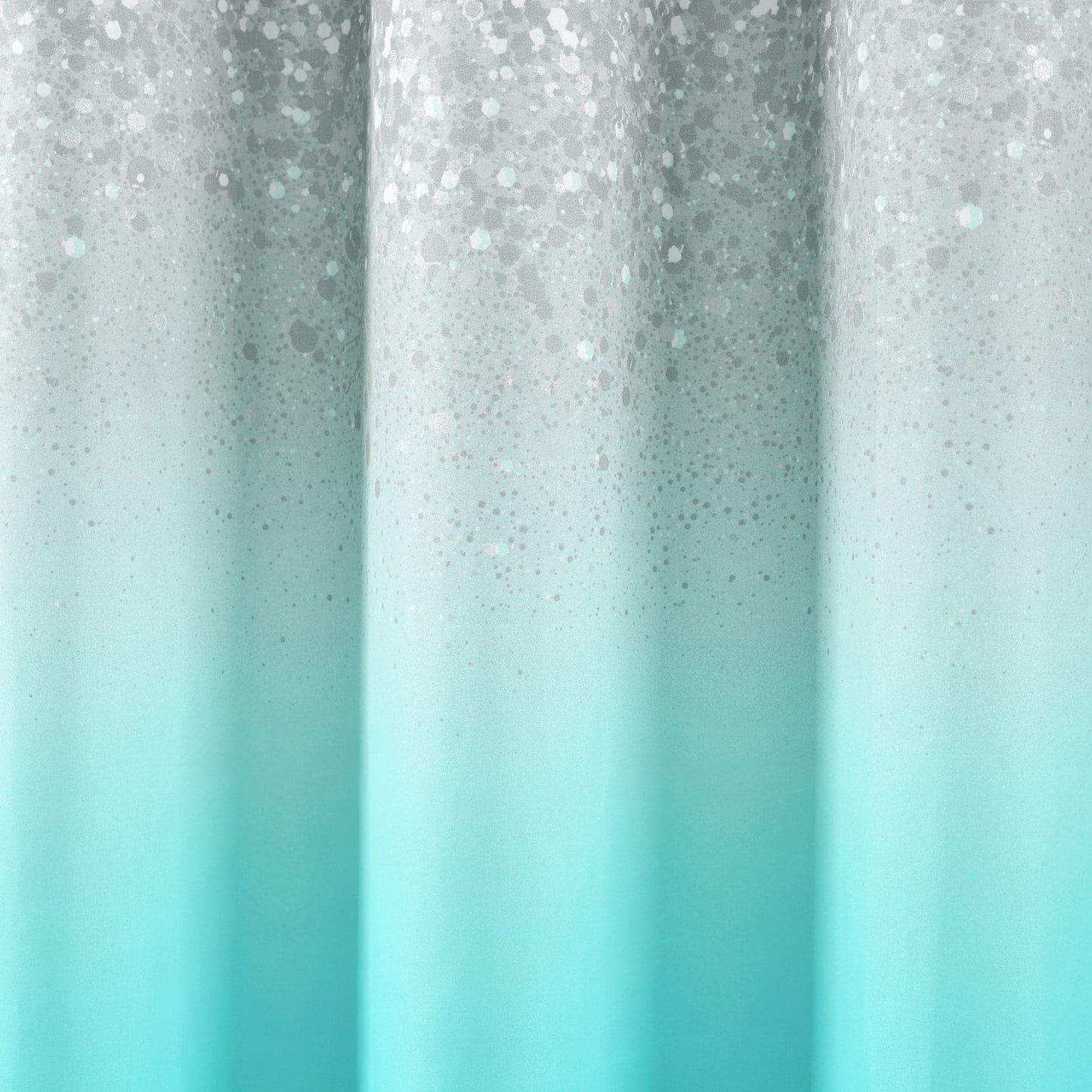 Glitter Ombre Metallic Print Shower Curtain