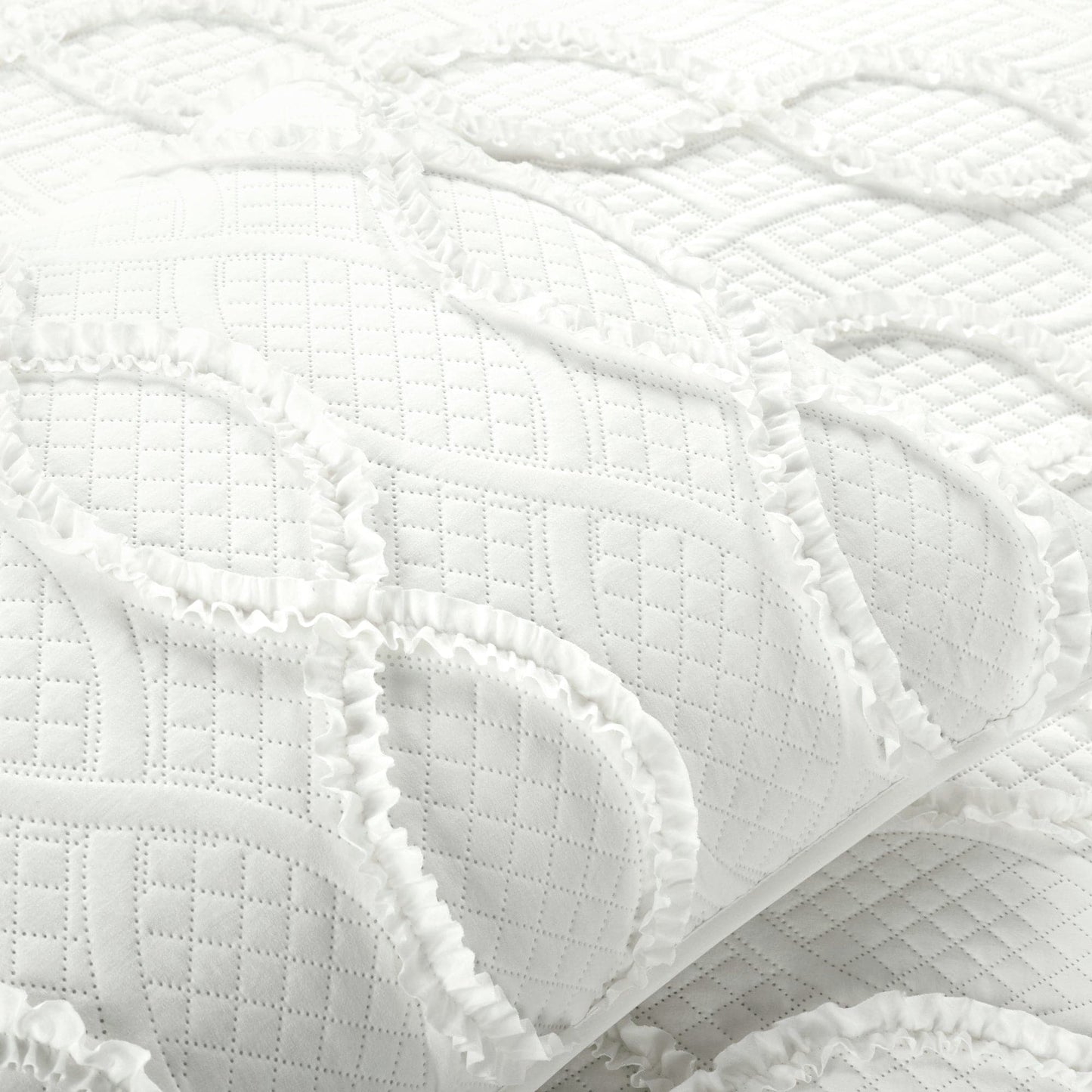 Avon Textured Ruffle Quilt 3 Piece Set