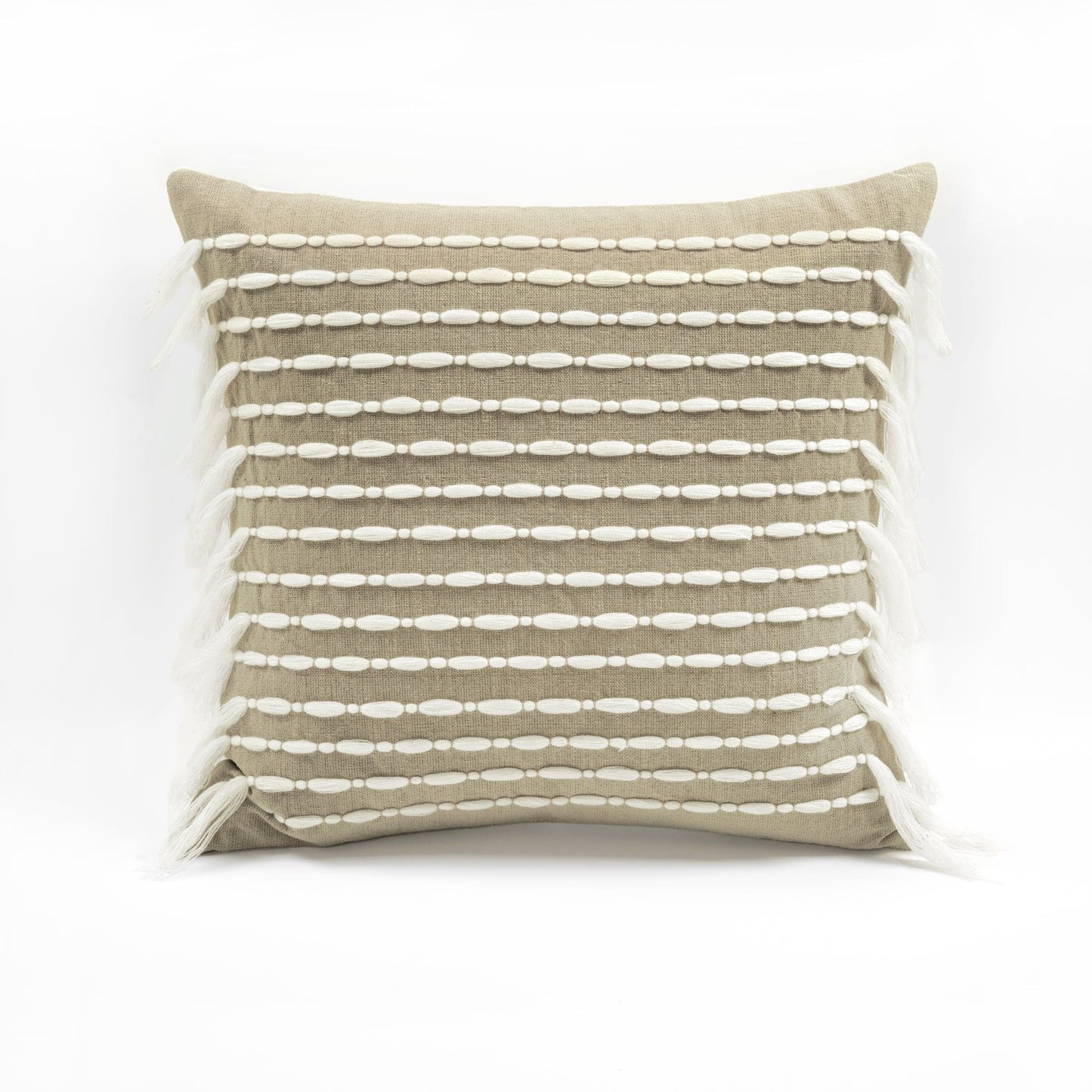 Linear Tassel Decorative Pillow