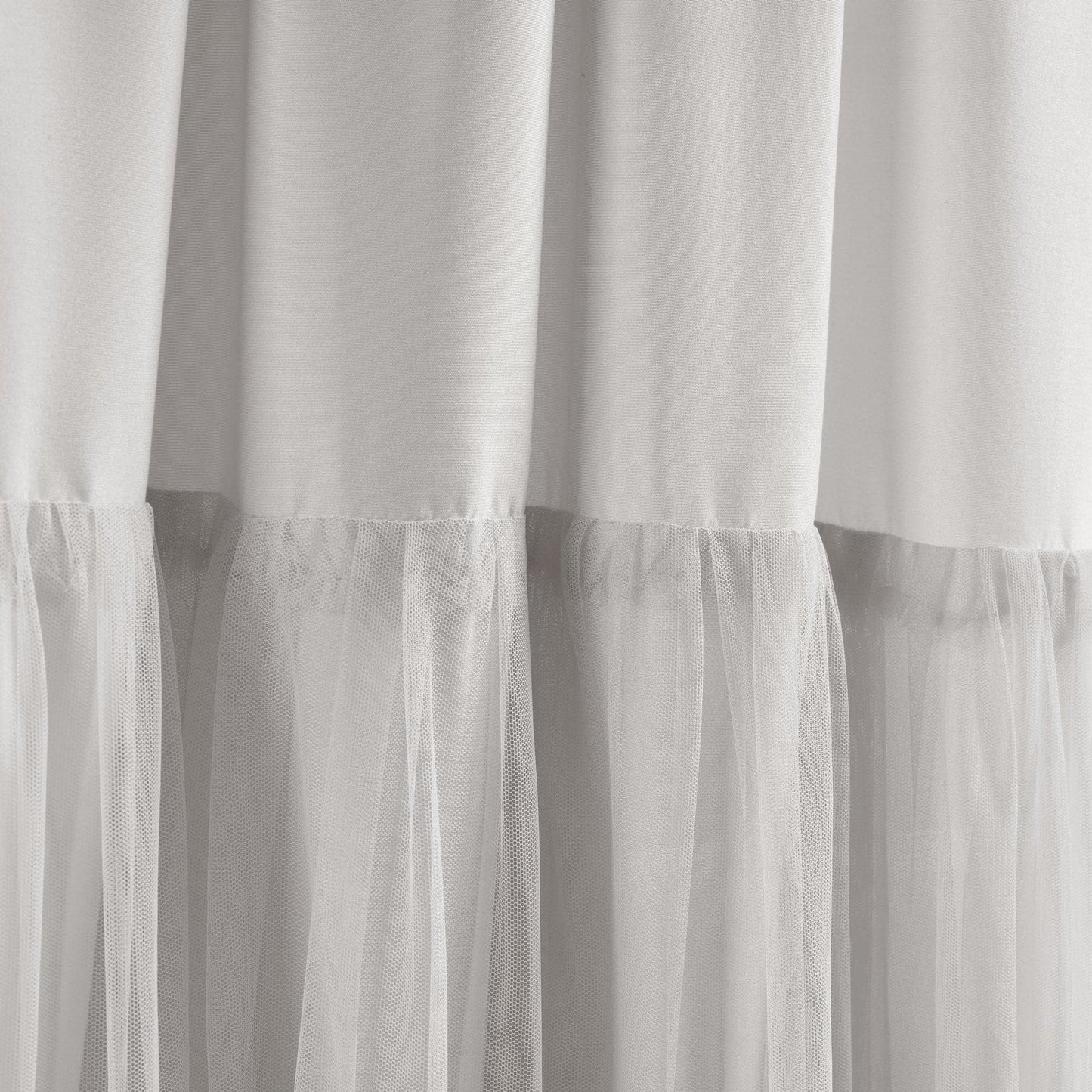 Tulle Skirt Solid Window Curtain Panel Set