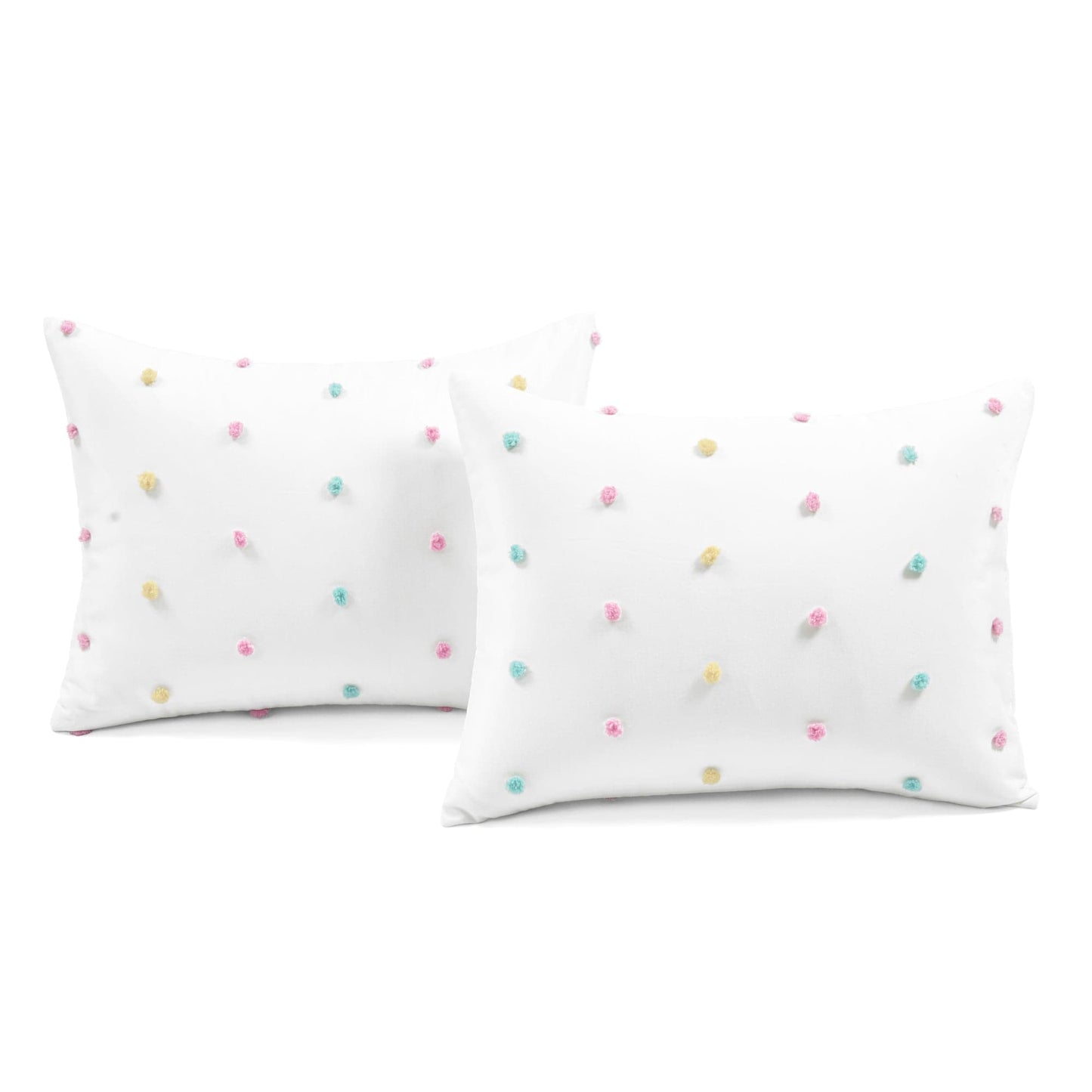 Rainbow Tufted Dot Comforter Set