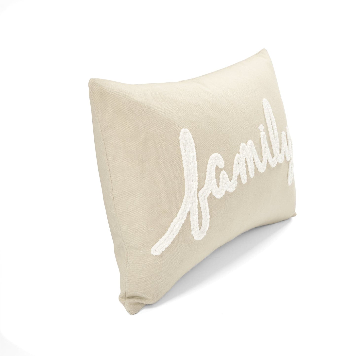 Family Chenille Embroidery Decorative Pillow Cover