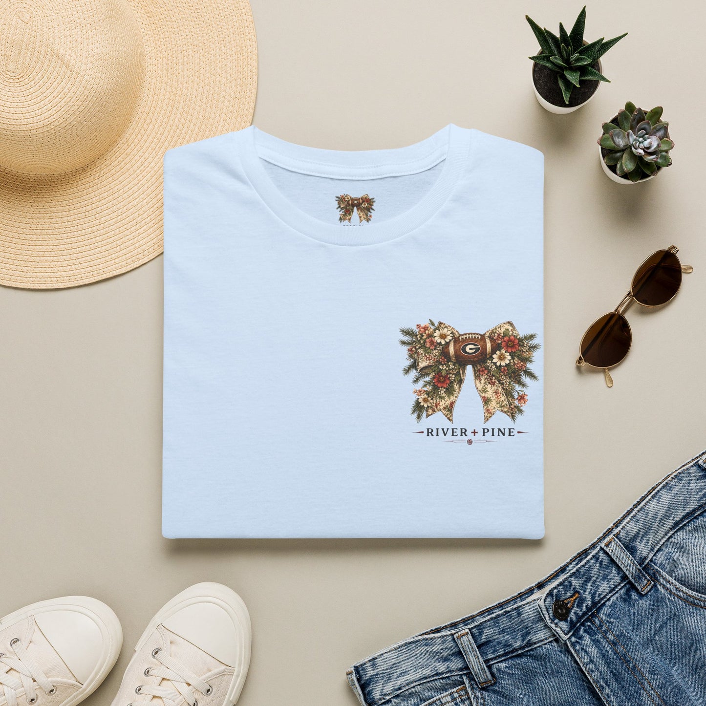 River + Pine - Saturdays and Sunflowers UGA Womens Tee