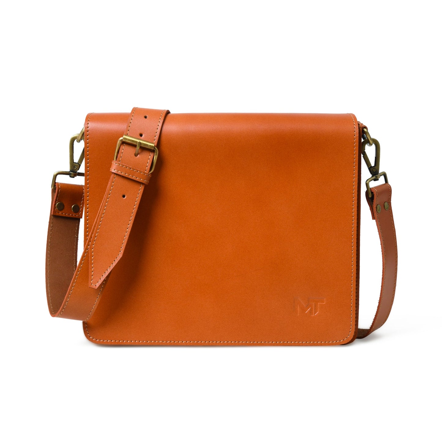 Tan Crossbody Messenger Bag